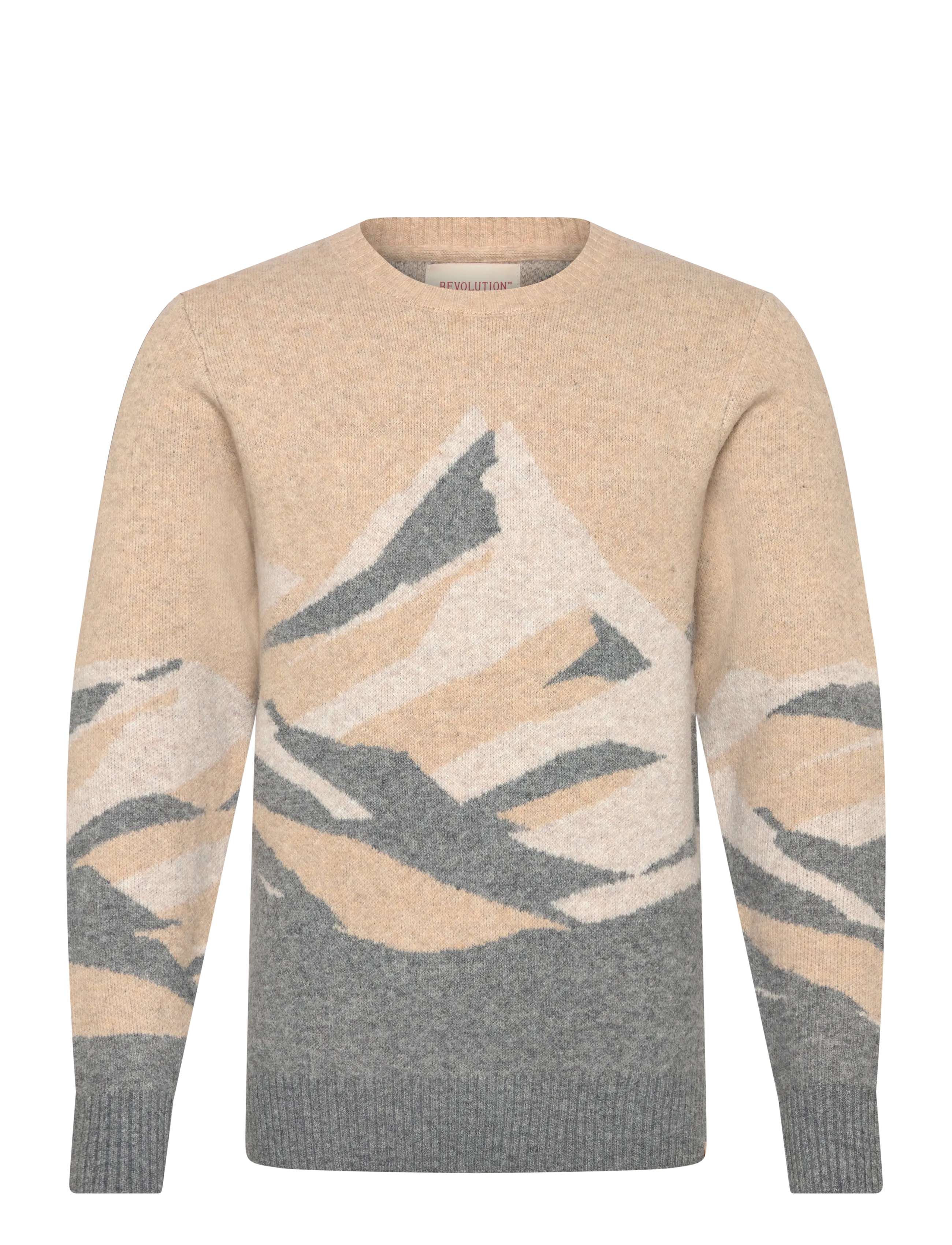 REVOLUTION Knit Pullover Patterned - L - Herren