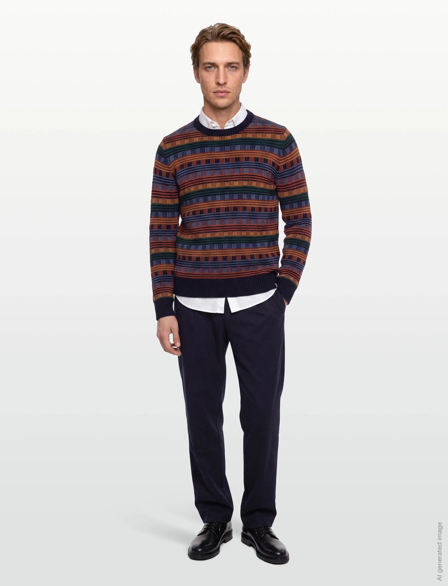Revolution - Knit Sweater - rund hals - navy - 0