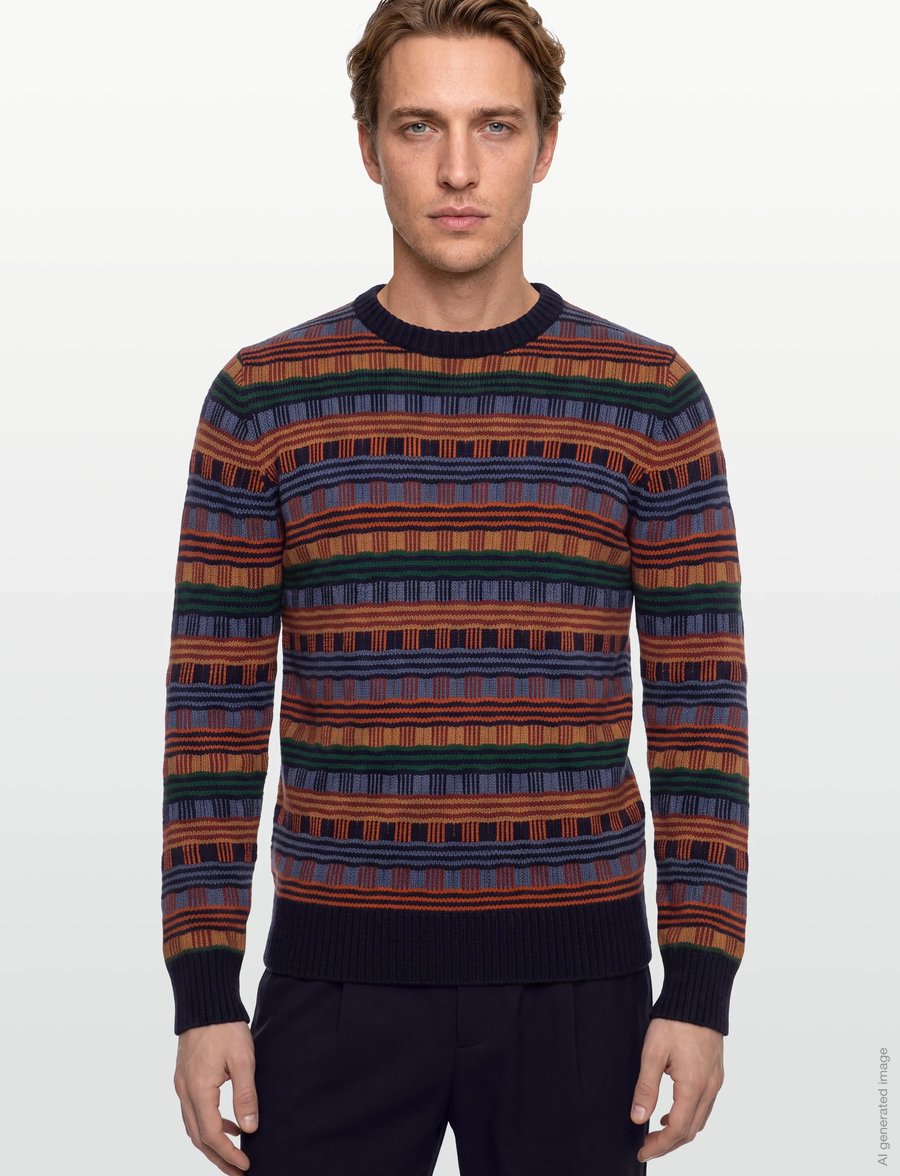 Revolution - Knit Sweater - rund hals - navy - 3