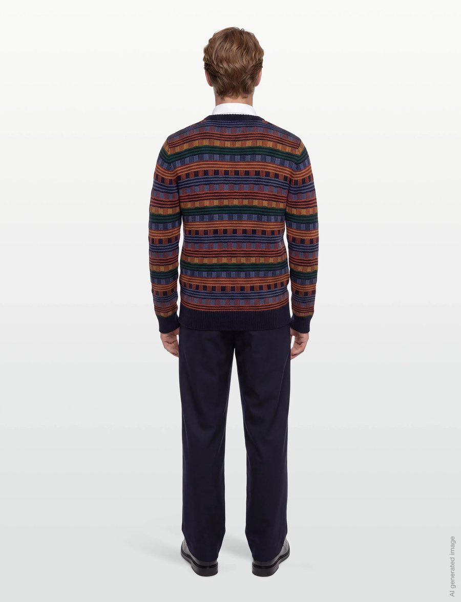 Revolution - Knit Sweater - rund hals - navy - 4