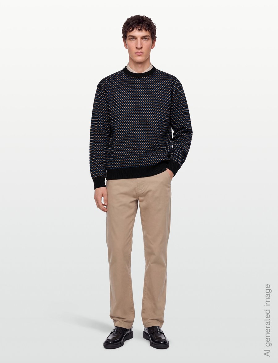 Revolution - Loose Knit Sweater - rundhalsad - blue - 0