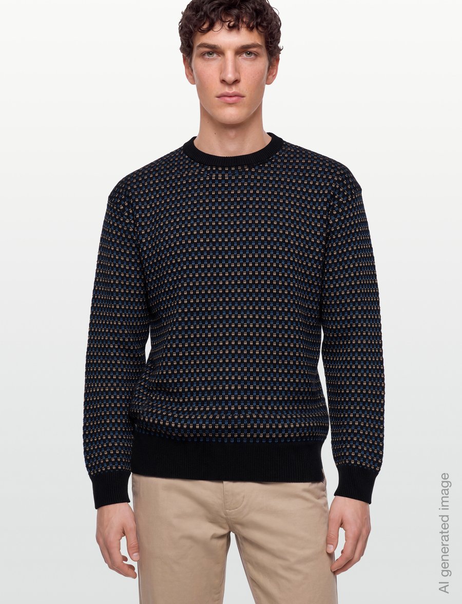 Revolution - Loose Knit Sweater - rundhalsad - blue - 3