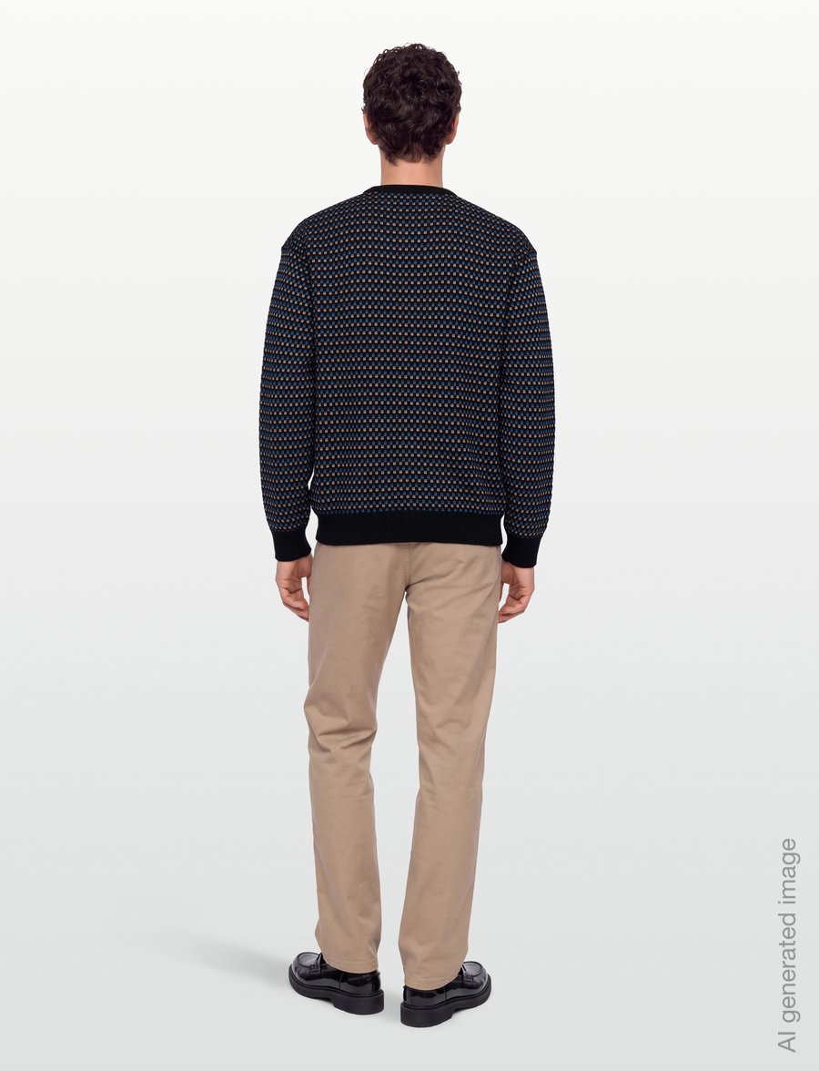 Revolution - Loose Knit Sweater - rundhalsad - blue - 4