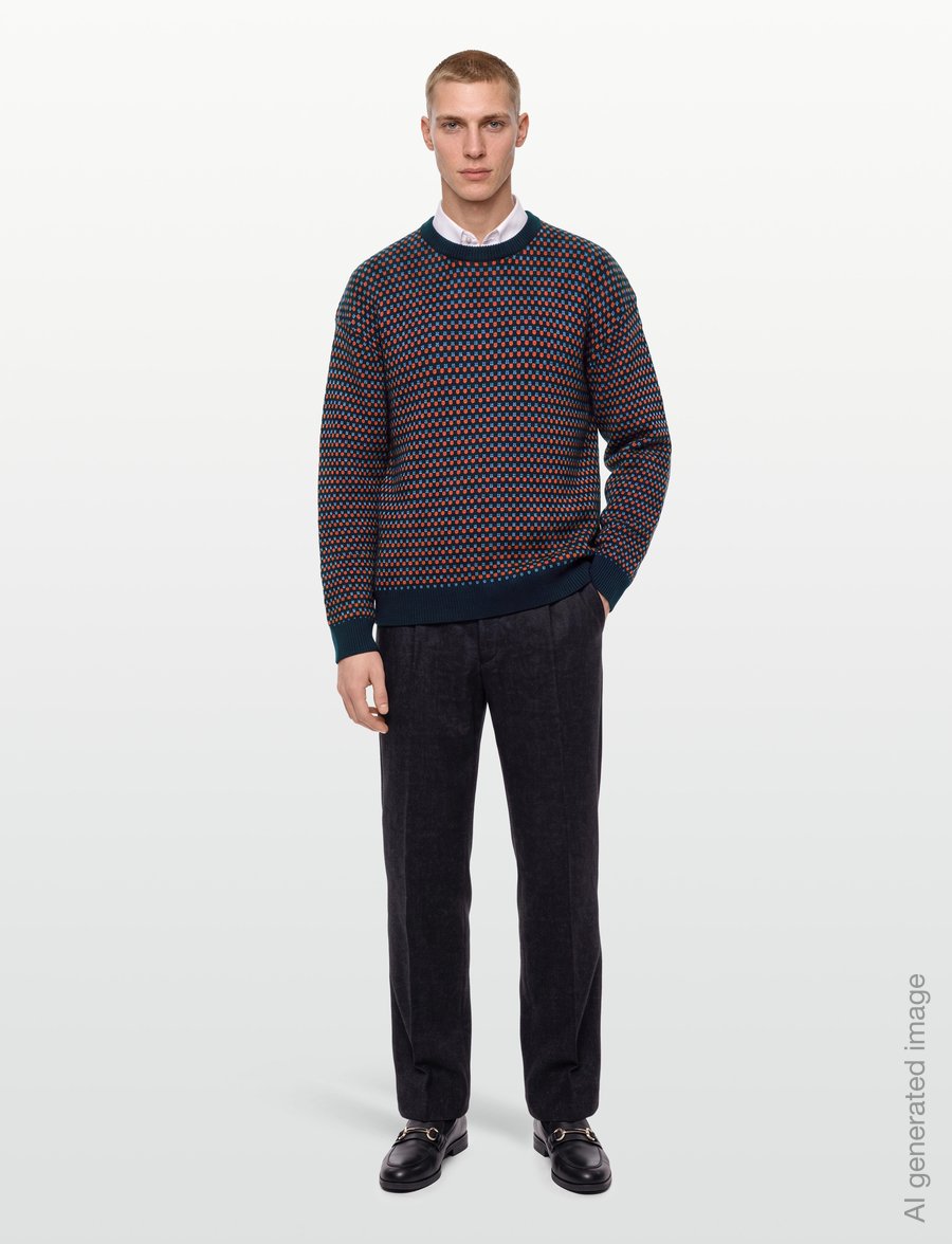Revolution - Loose Knit Sweater - round necks - darkorange - 0