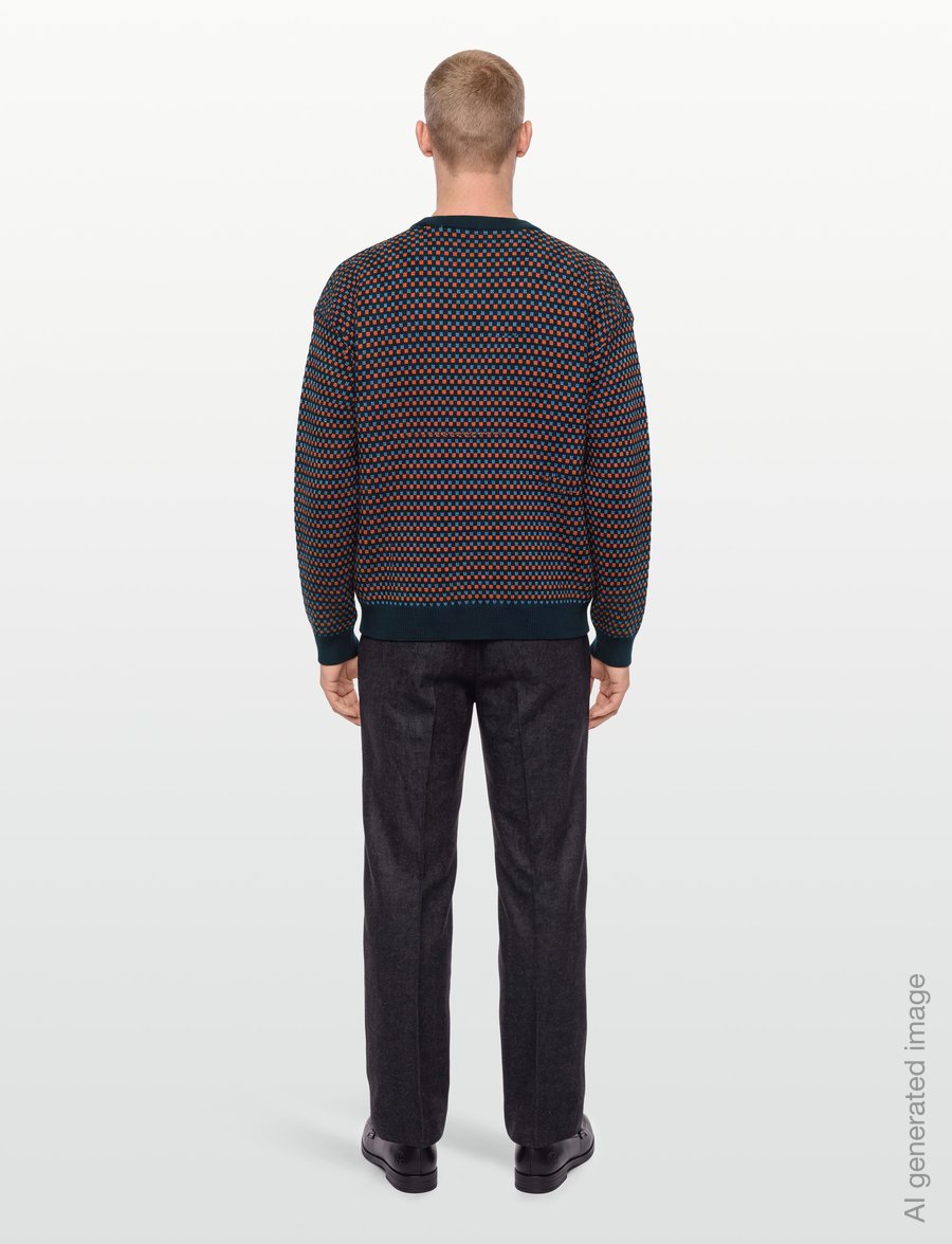 Revolution - Loose Knit Sweater - round necks - darkorange - 4