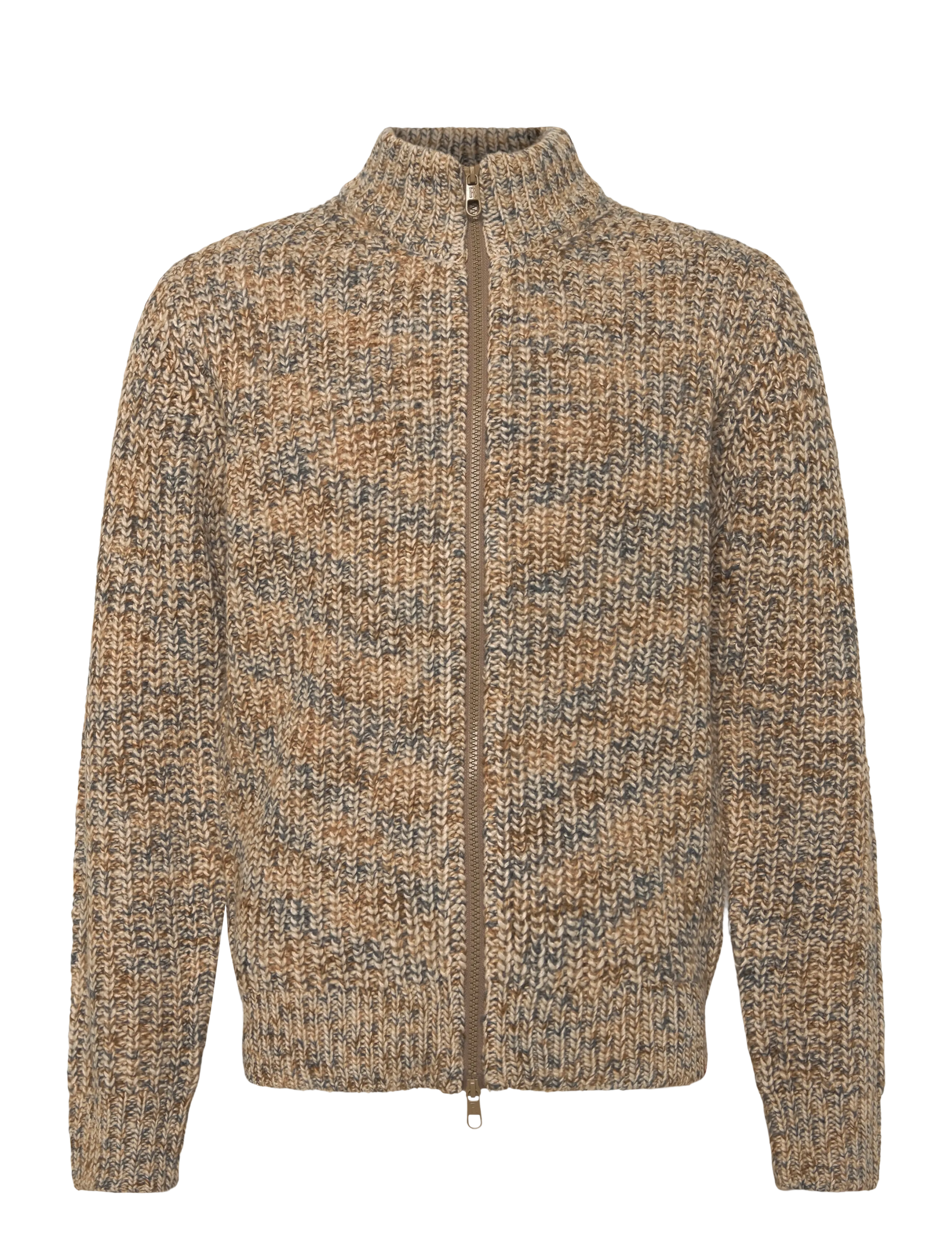 Revolution Zipped Knit Cardigan - Cardigans - OFFWHITE / beige
