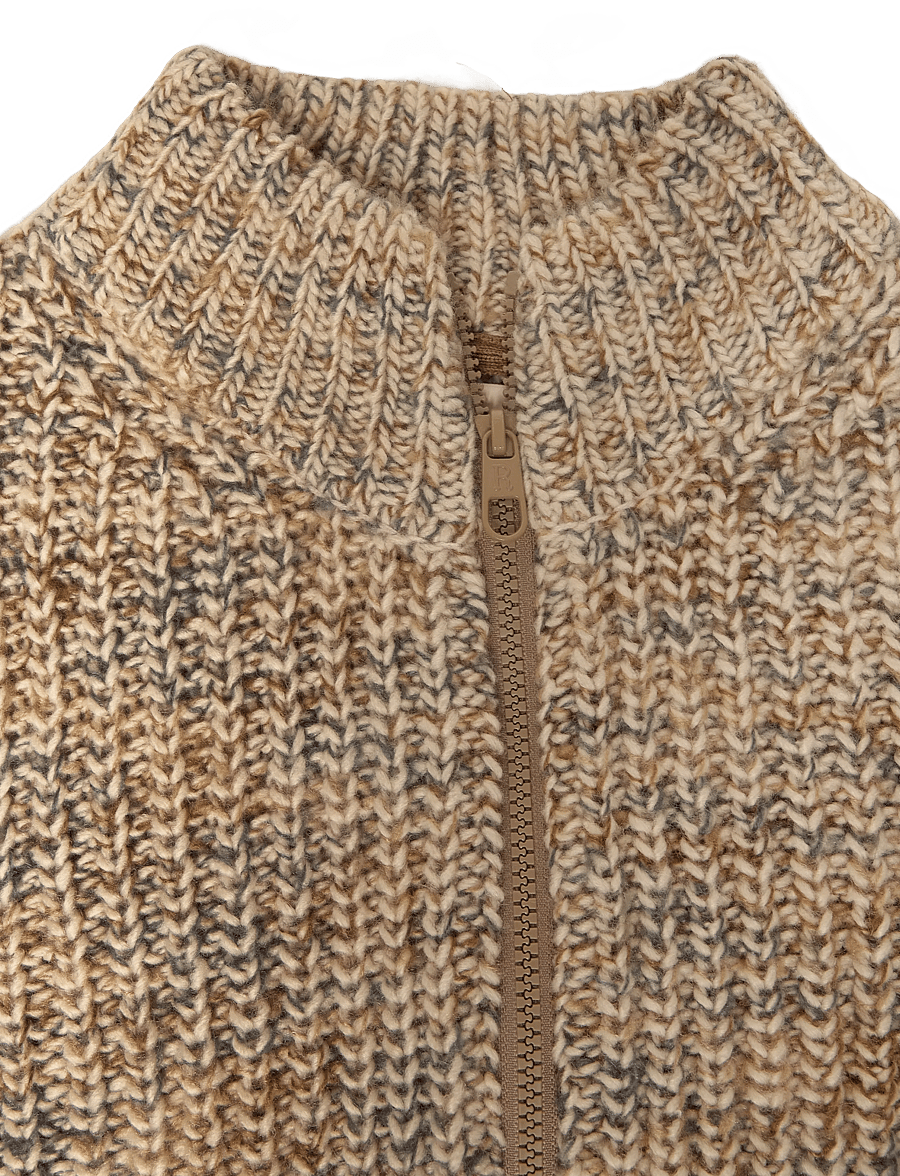 Revolution - Zipped Knit Cardigan - full zip jumpers - offwhite - 2