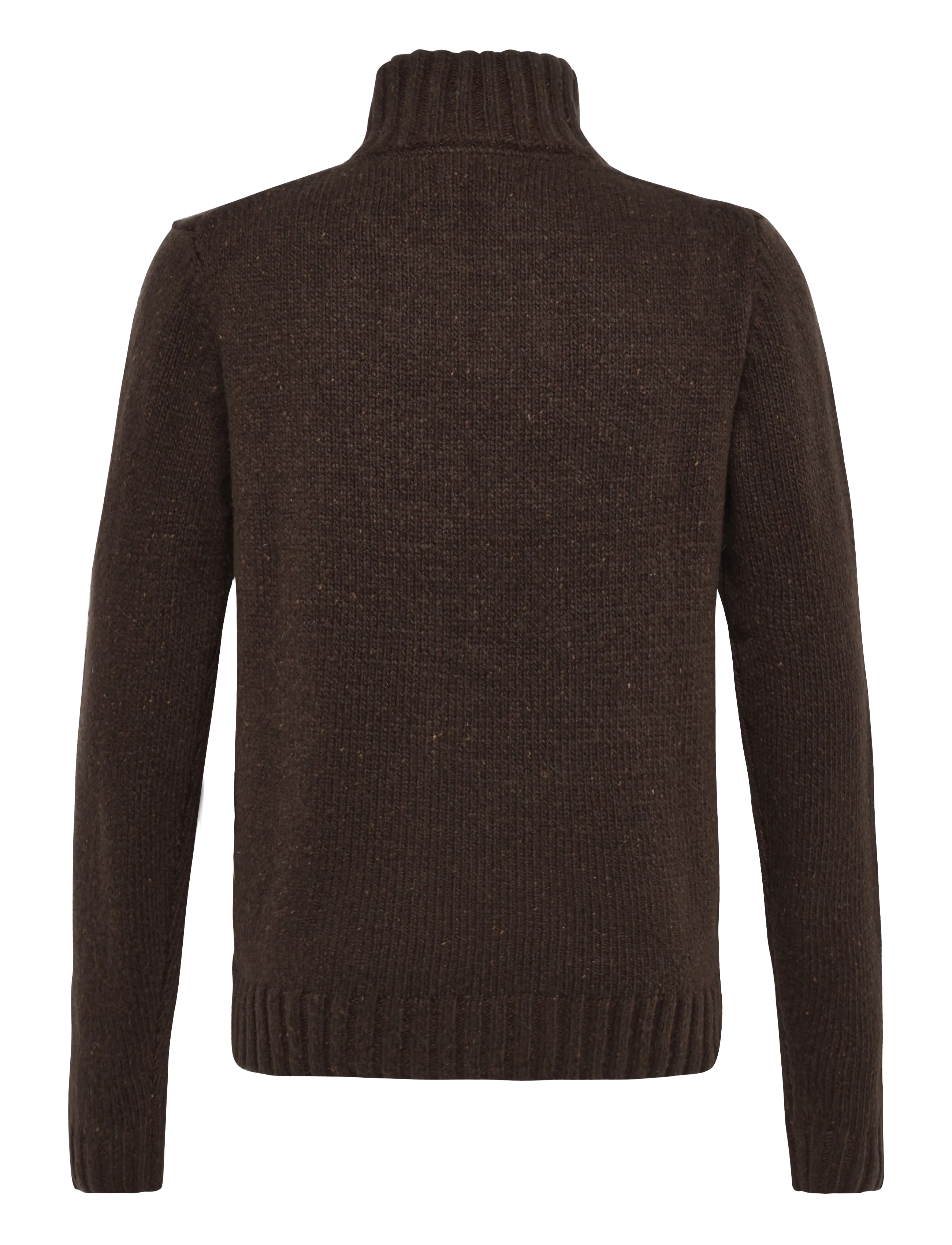 Revolution - Half-zip Knit - half zip-tröjor - darkbrown - 1
