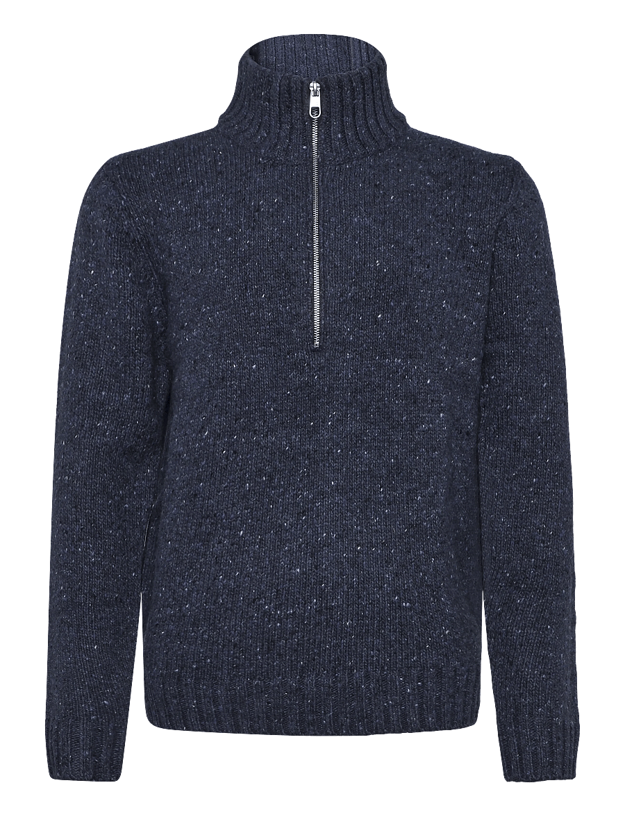 Revolution - Half-zip Knit - poolpika lukuga džemprid - navy - 0