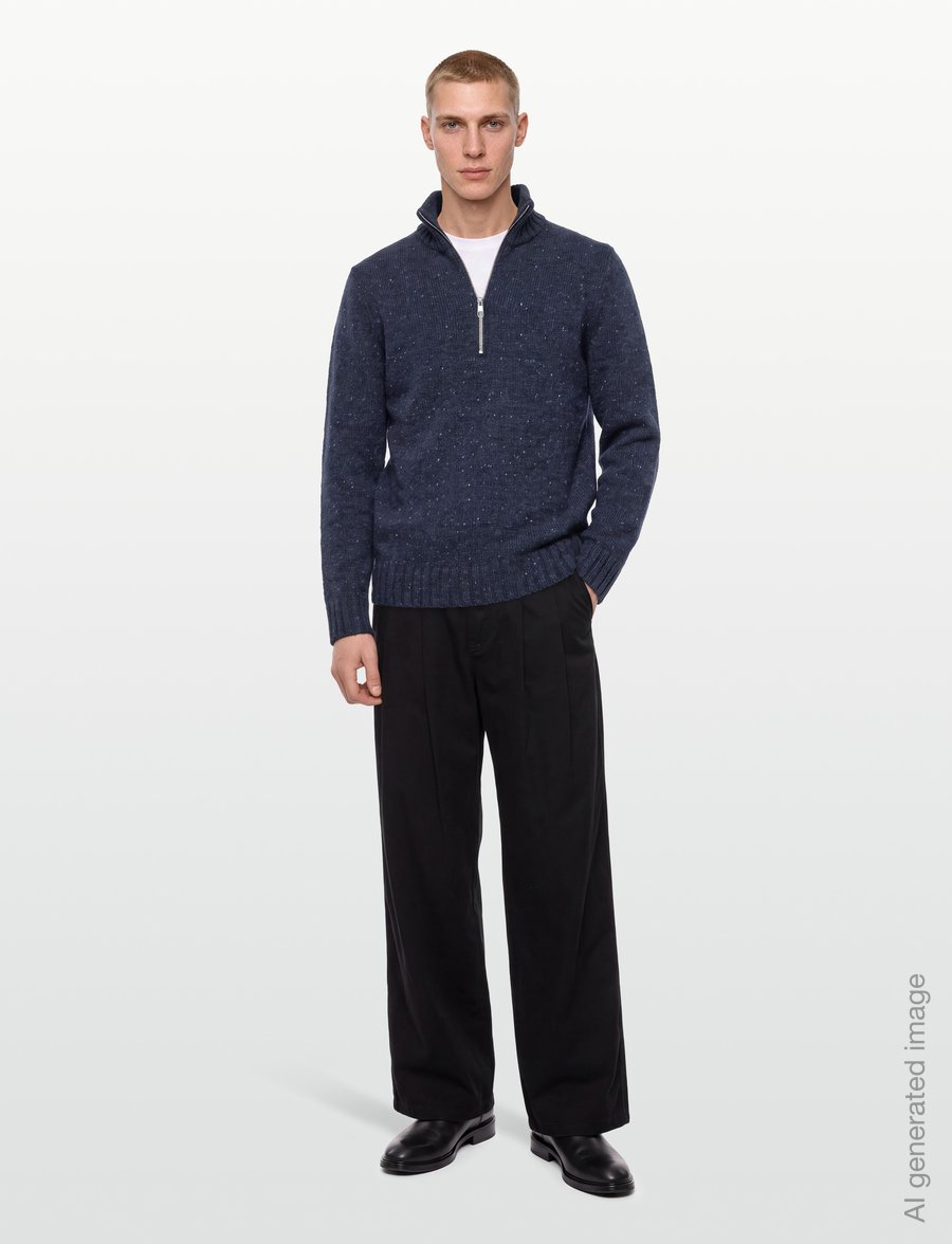 Revolution - Half-zip Knit - half zip-tröjor - navy - 0