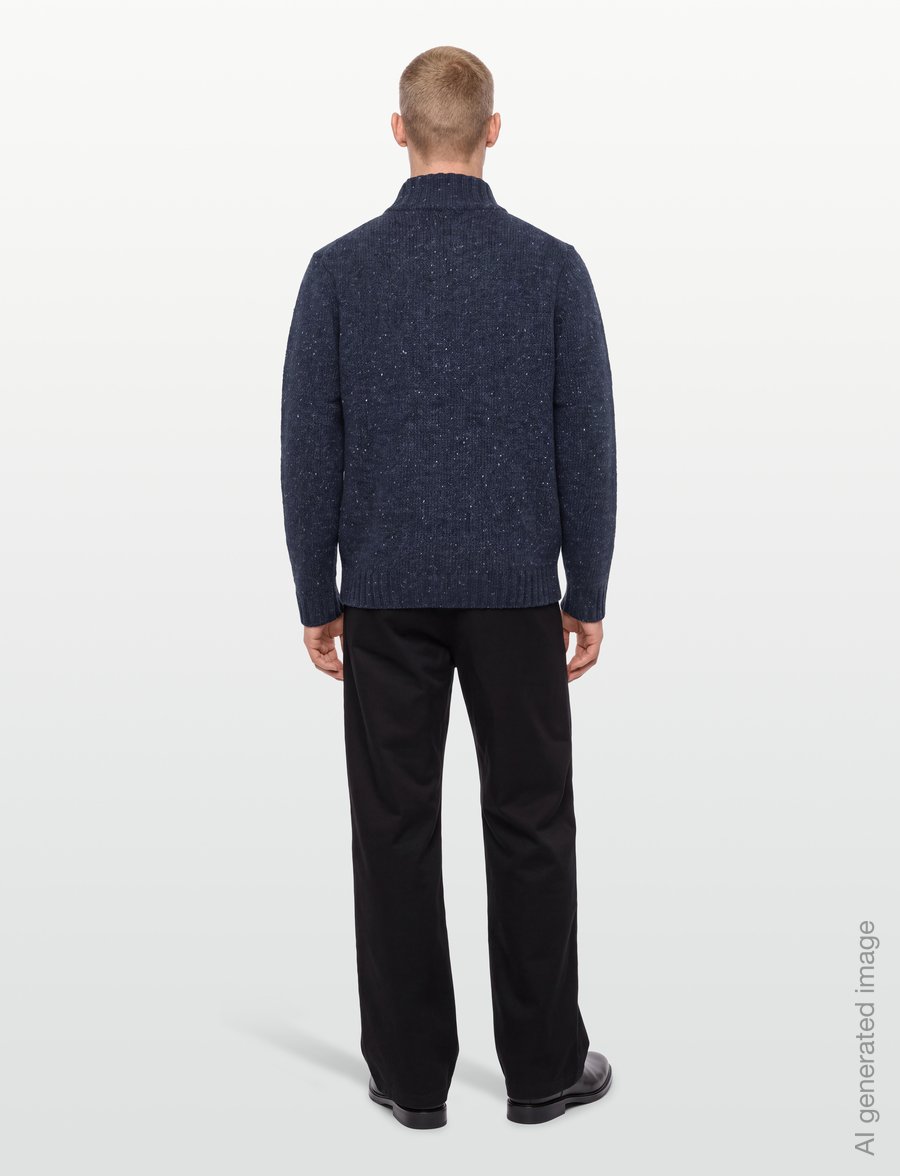 Revolution - Half-zip Knit - half zip-tröjor - navy - 4