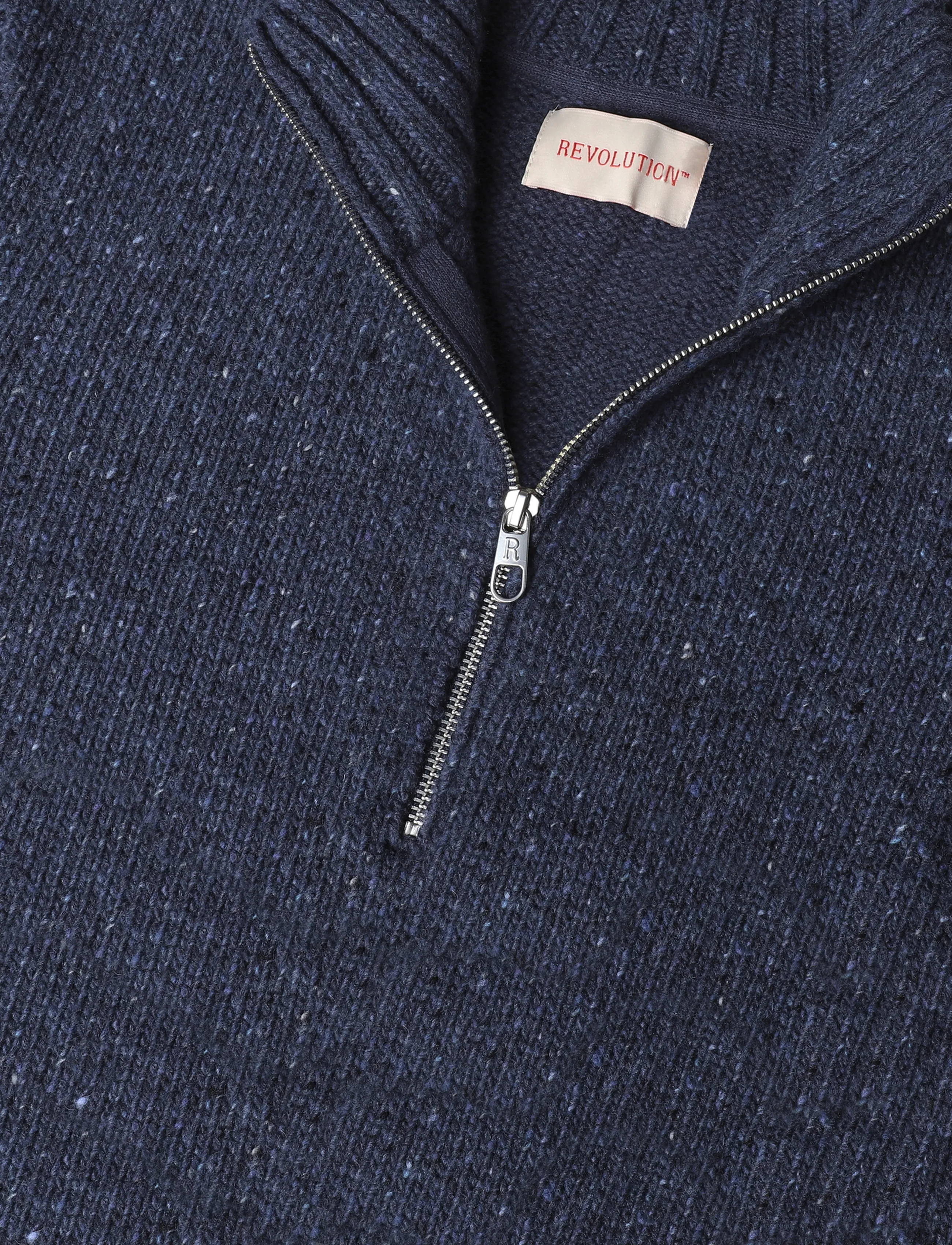 Revolution - Half-zip Knit - poolpika lukuga džemprid - navy - 2