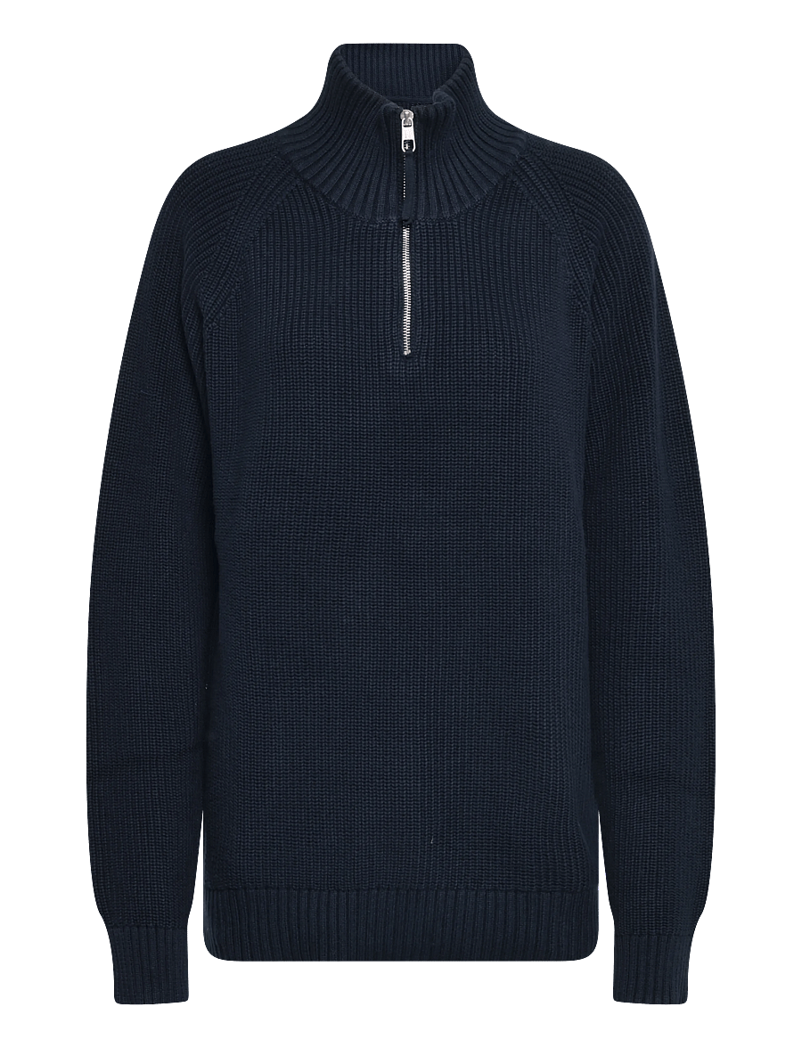 Revolution - Half-zip Knit - pullover mit halbem reißverschluss - navy - 0