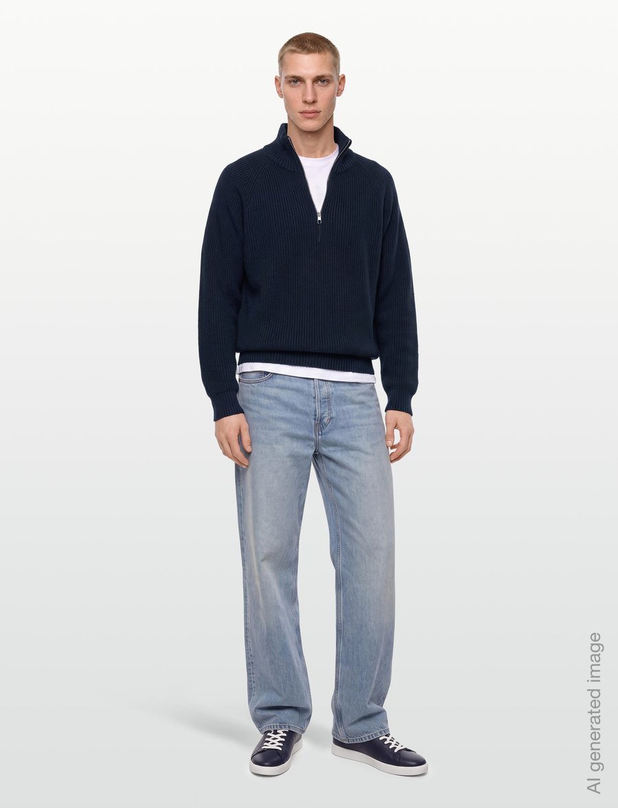 Revolution - Half-zip Knit - half zip-tröjor - navy - 0