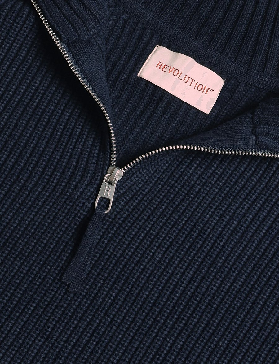 Revolution - Half-zip Knit - pullover mit halbem reißverschluss - navy - 2