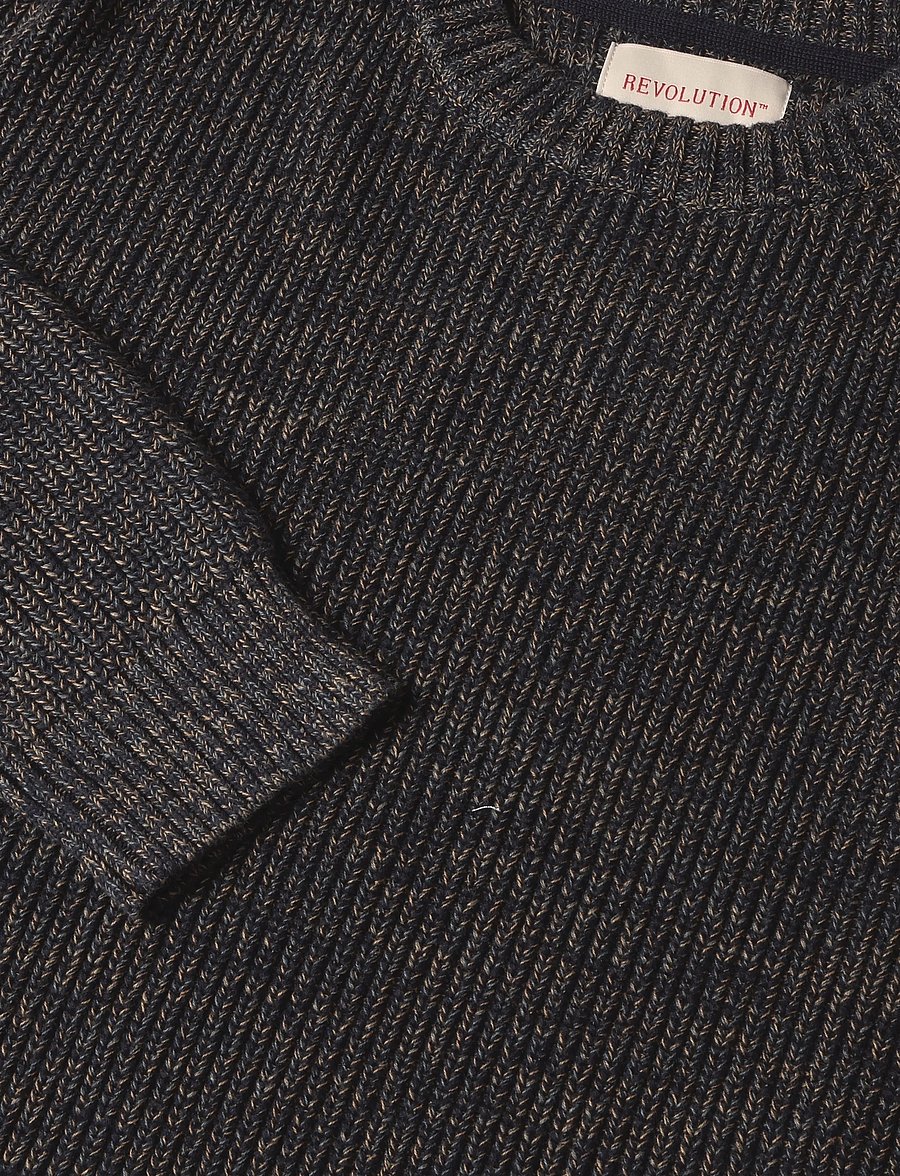 Revolution - Loose Knit Sweater - rund hals - navy - 2