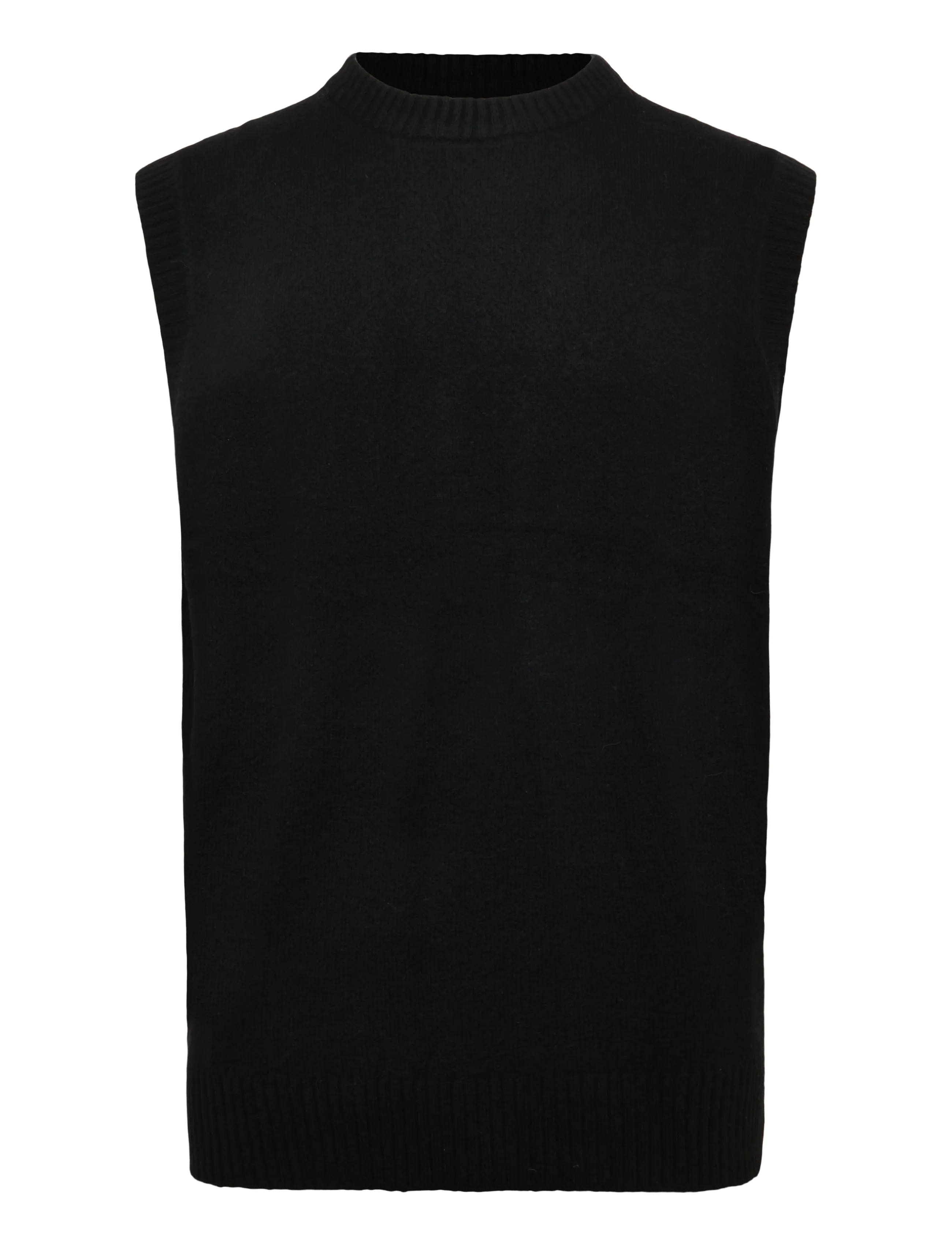 Revolution Knit Vest - Rundhals - BLACK / black