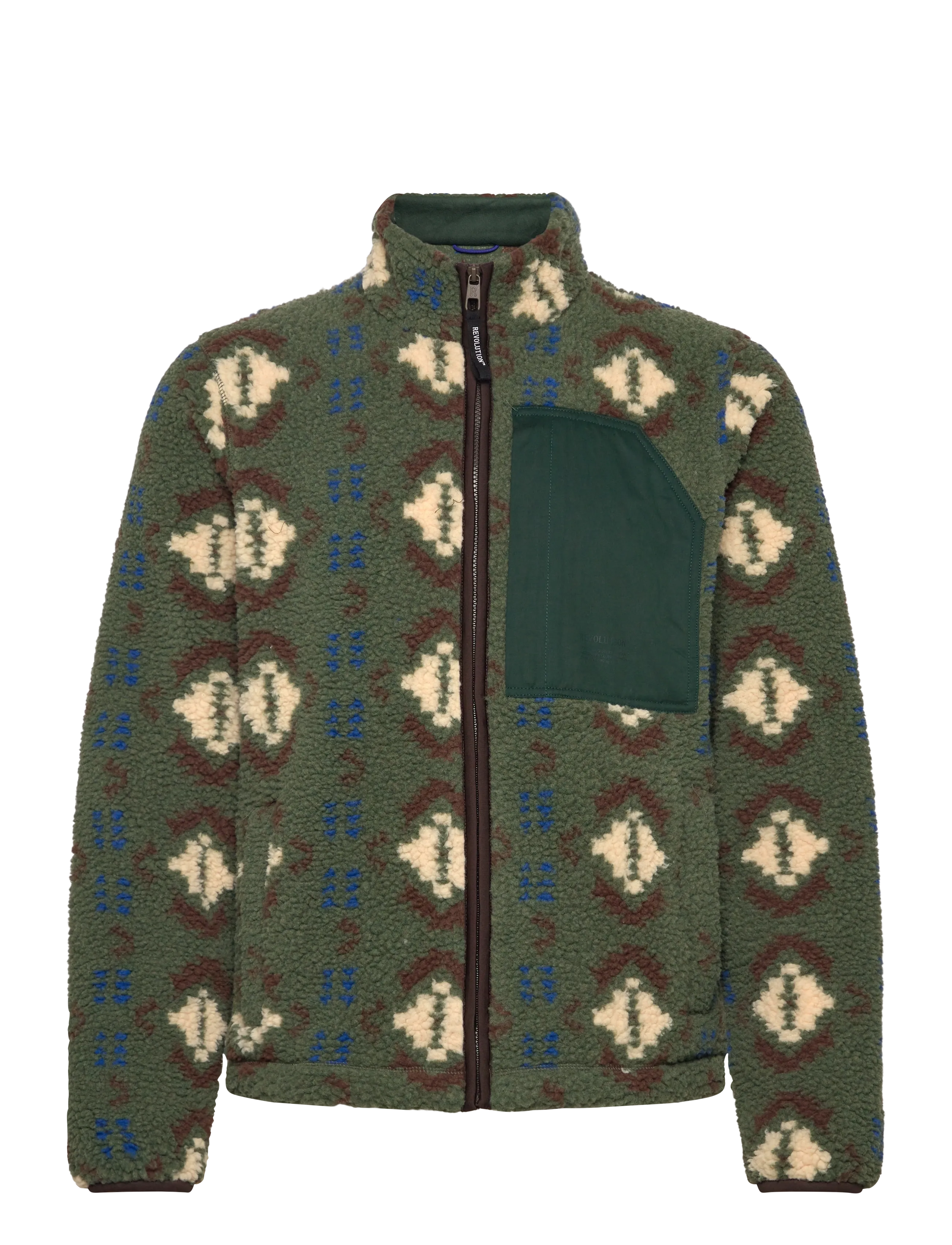 REVOLUTION Printed Pocket Teddy Grün - M - Herren