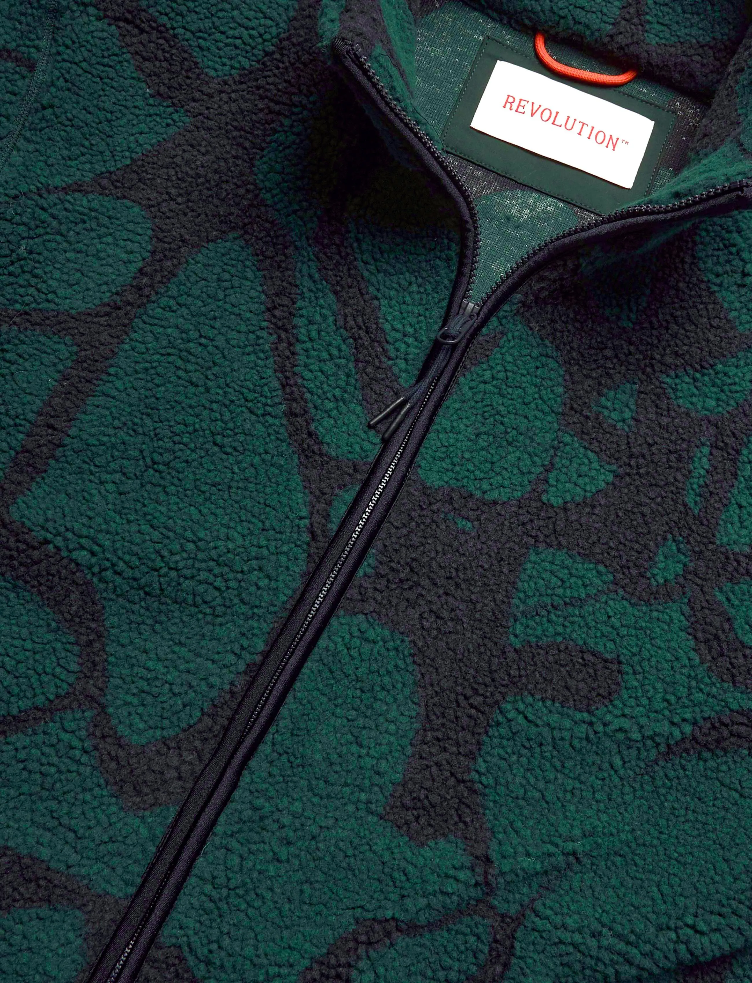 Revolution - Printed Teddy Jacket - darkgreen - 2