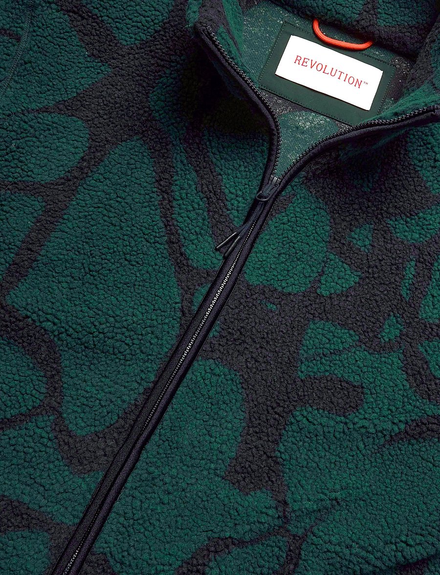 Revolution - Printed Teddy Jacket - darkgreen - 2