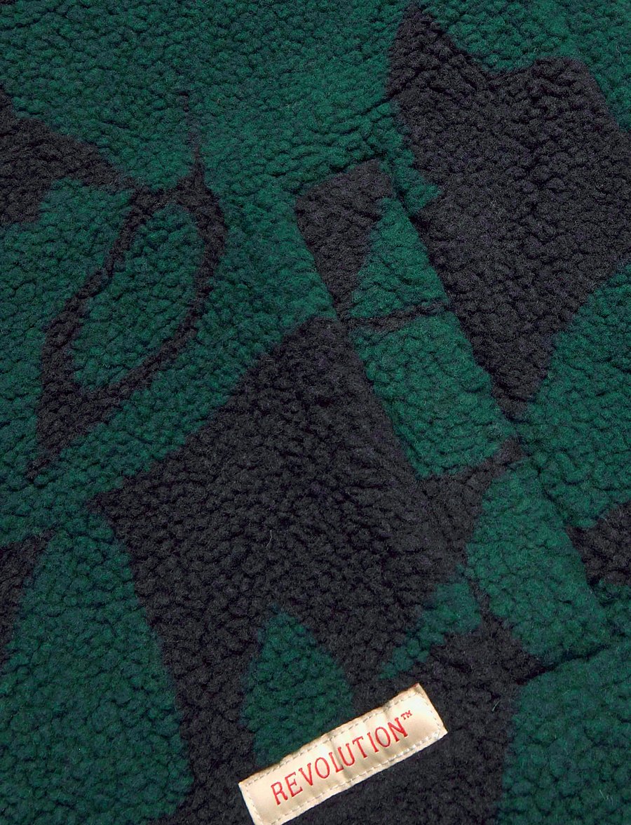 Revolution - Printed Teddy Jacket - darkgreen - 3