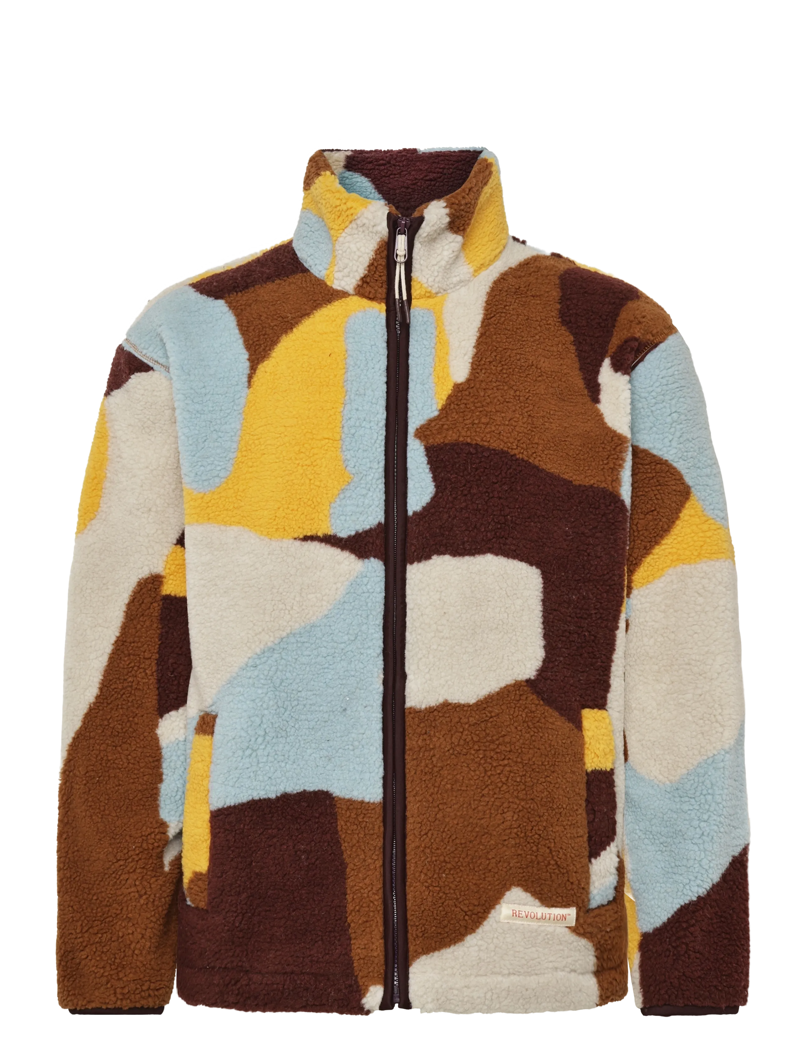 Revolution Printed Teddy Jacket - Jacken - BROWN / brown