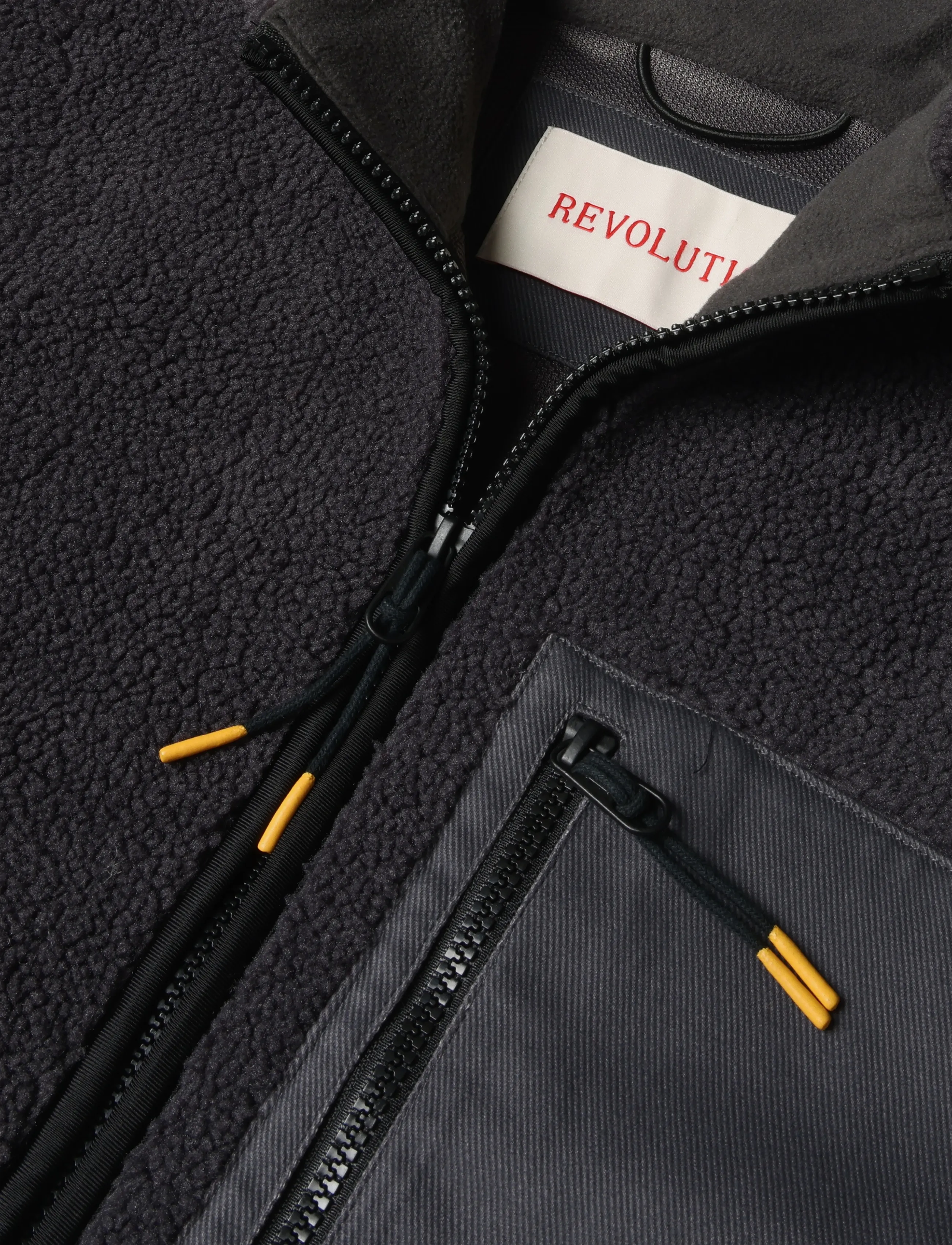 Revolution - Pocket Teddy Jacket - fall jackets - darkgrey - 2