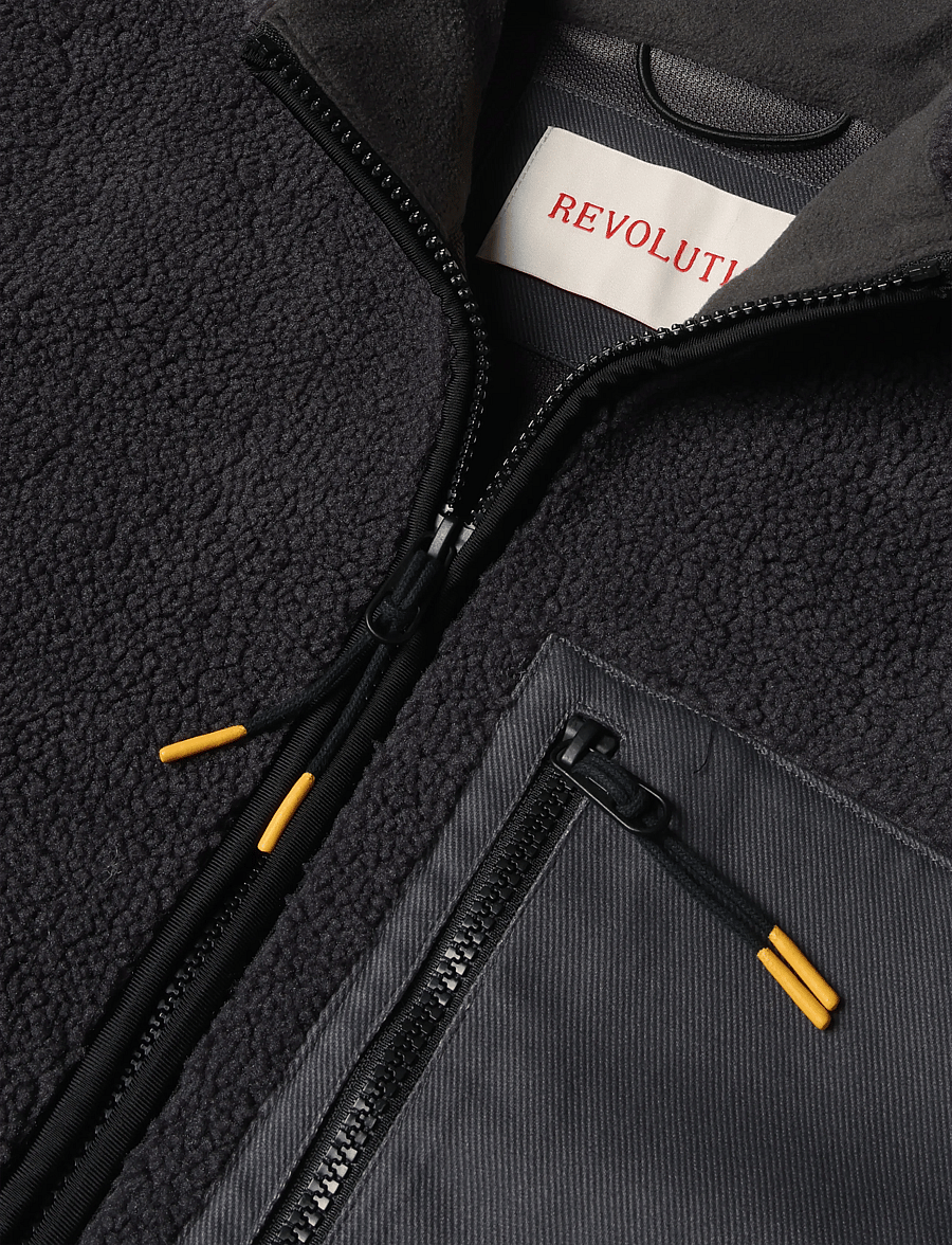 Revolution - Pocket Teddy Jacket - fall jackets - darkgrey - 2