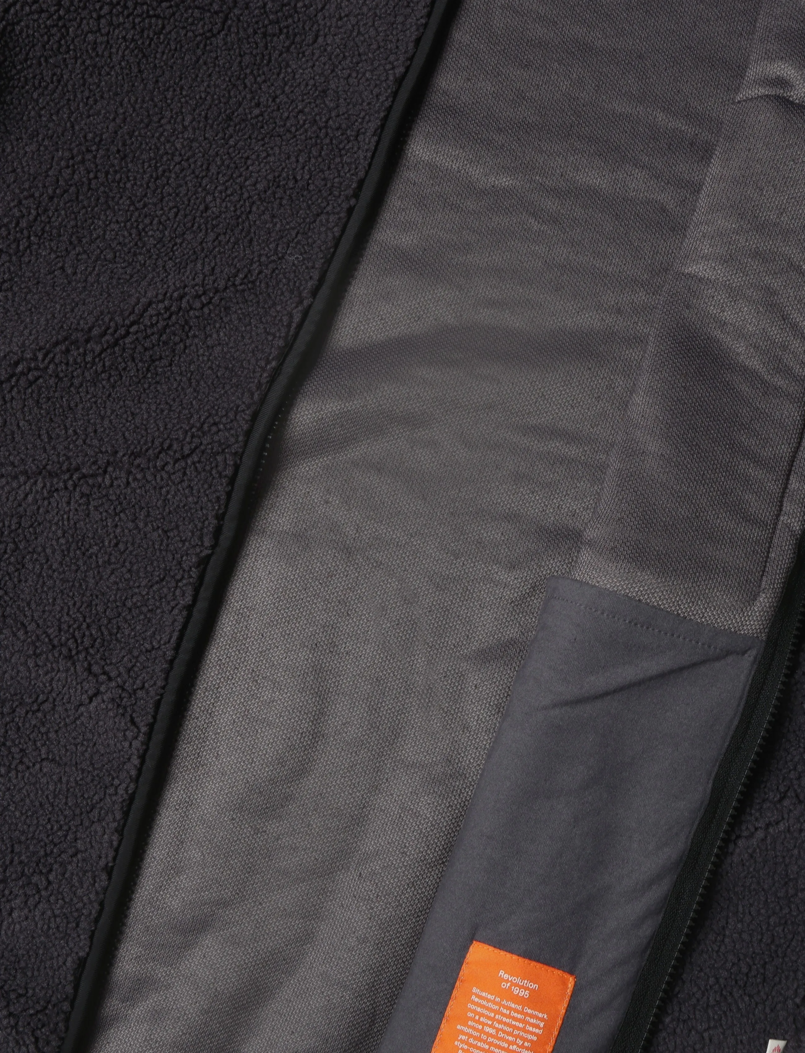 Revolution - Pocket Teddy Jacket - fall jackets - darkgrey - 4
