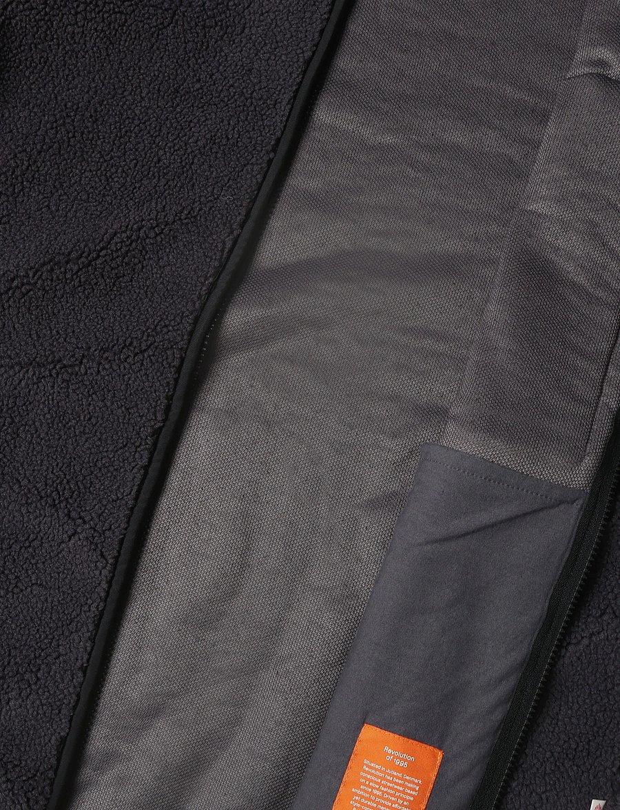 Revolution - Pocket Teddy Jacket - fall jackets - darkgrey - 4