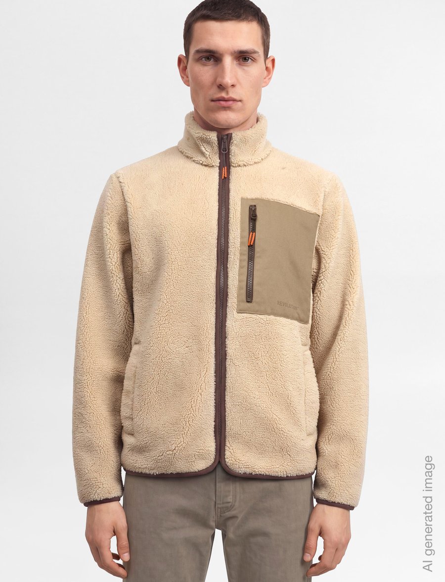 Revolution - Pocket Teddy Jacket - teddy-pusad - offwhite - 3