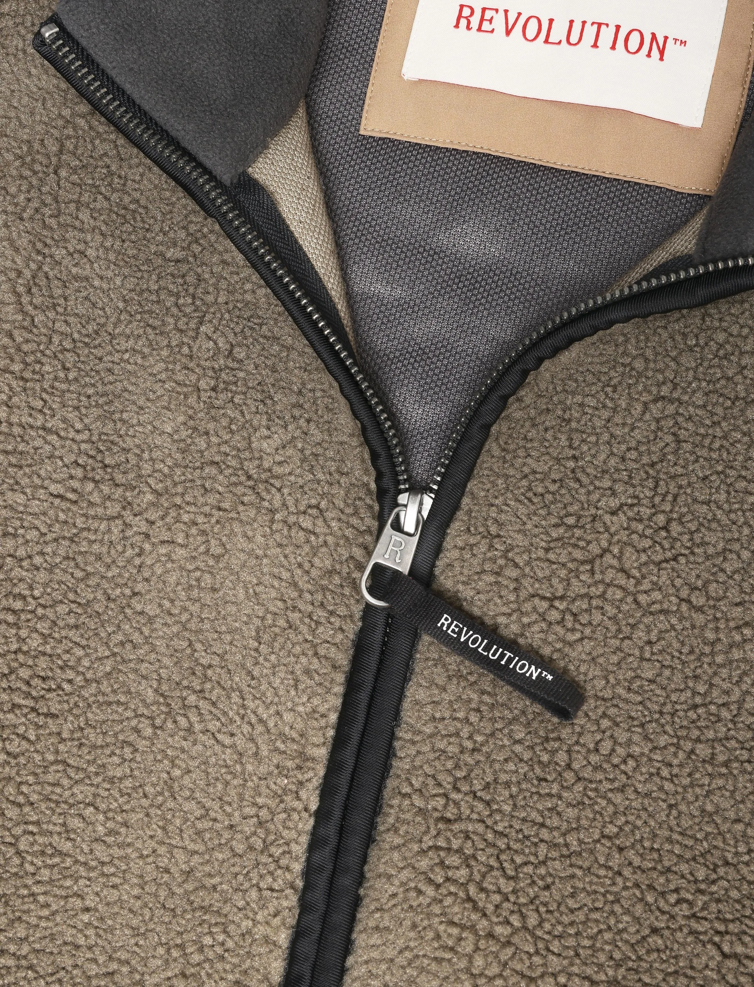 Revolution - Blocked Teddy Jacket - hybrid-jacken - darkgrey - 2