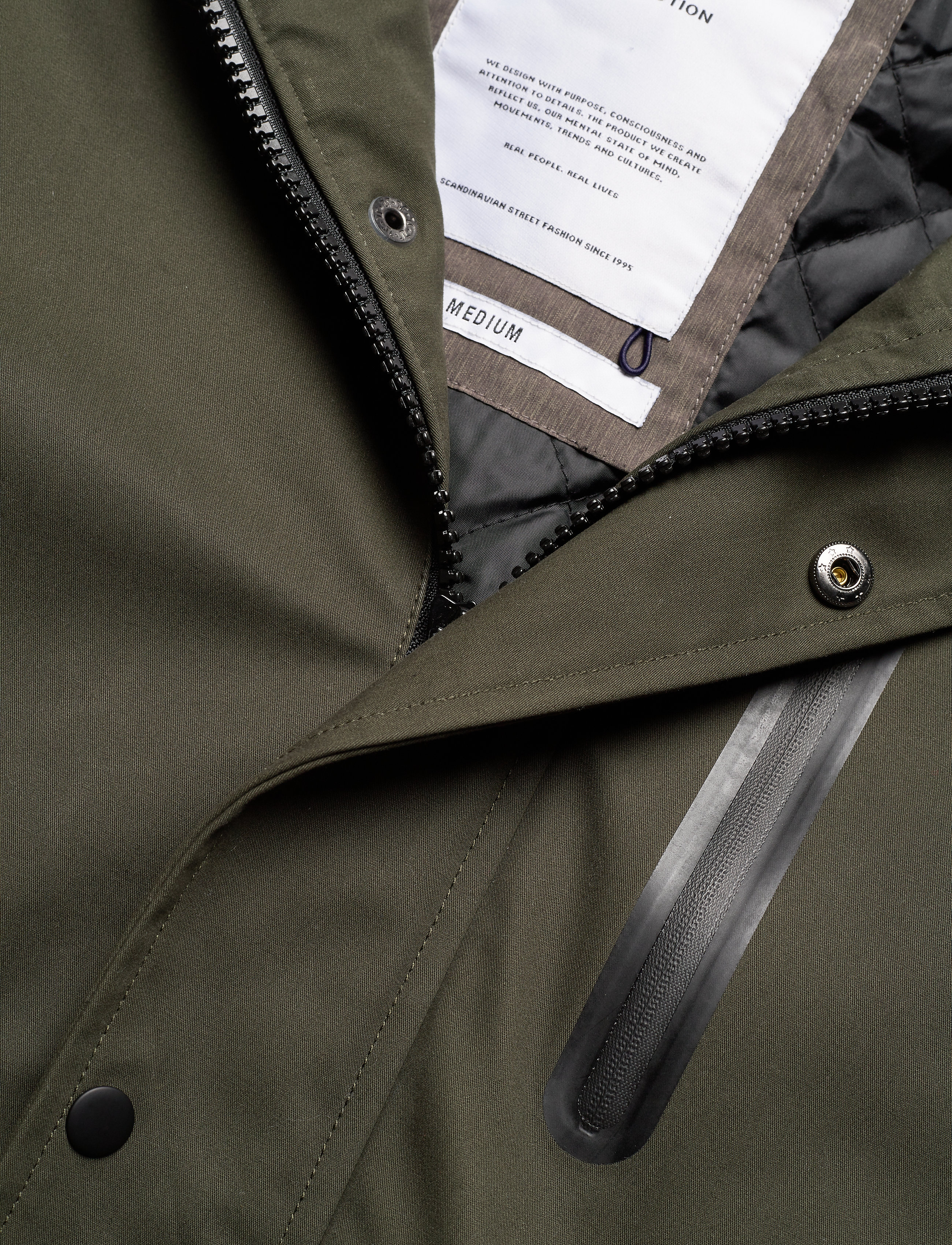Revolution - Outdoor Parka - vinterjackor - army - 2