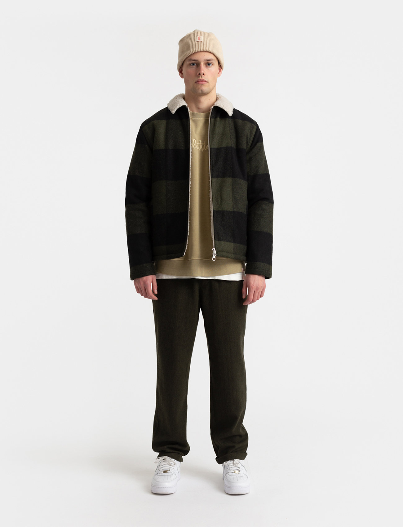 Revolution - Padded Overshirt - overtøj - army - 3