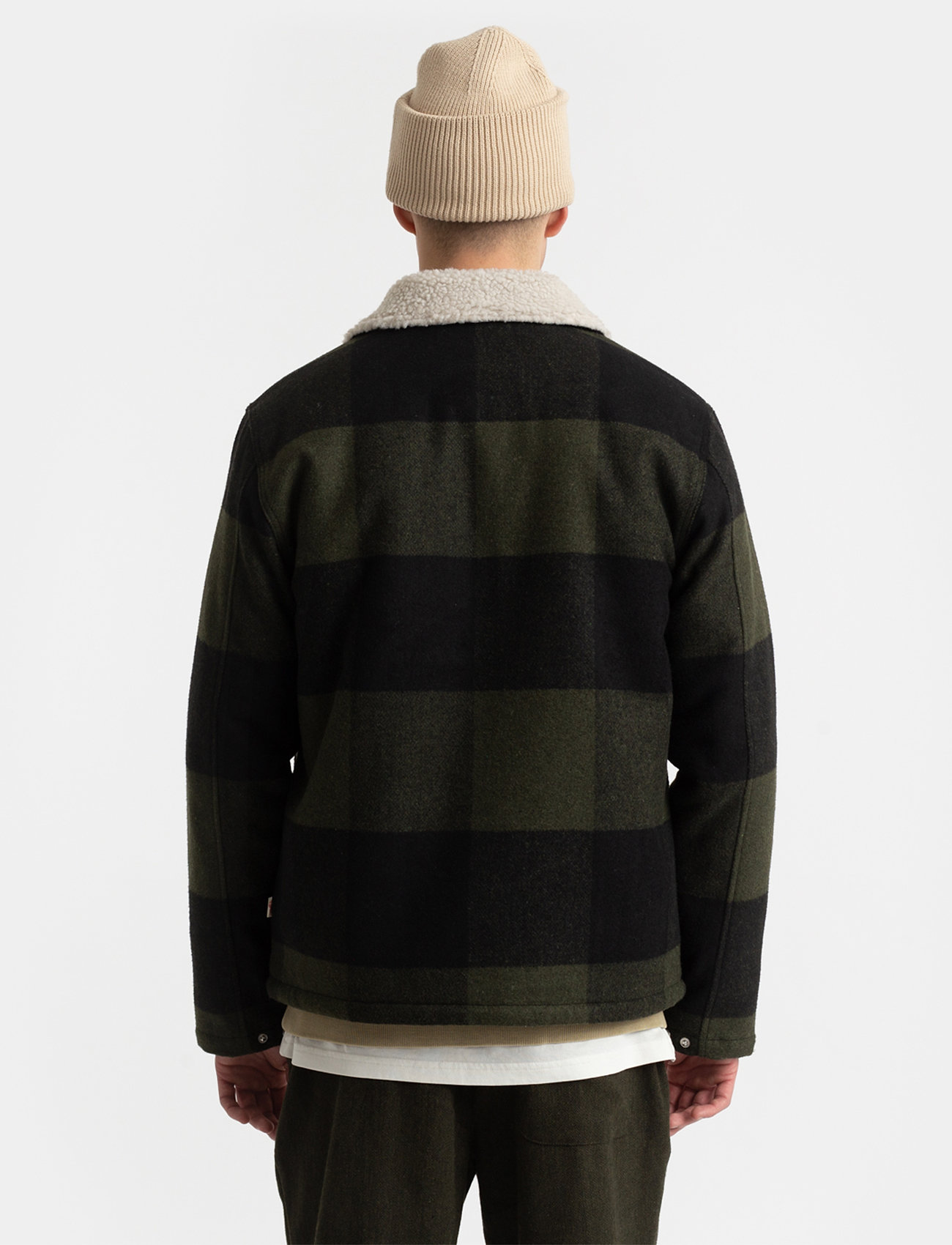 Revolution - Padded Overshirt - overtøj - army - 4