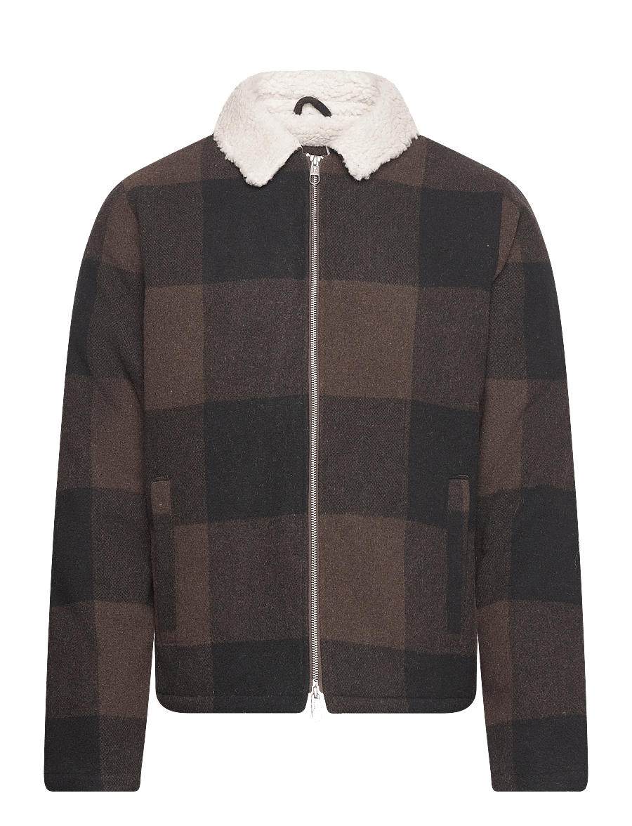Revolution - Padded Overshirt - jackor - darkbrown - 0