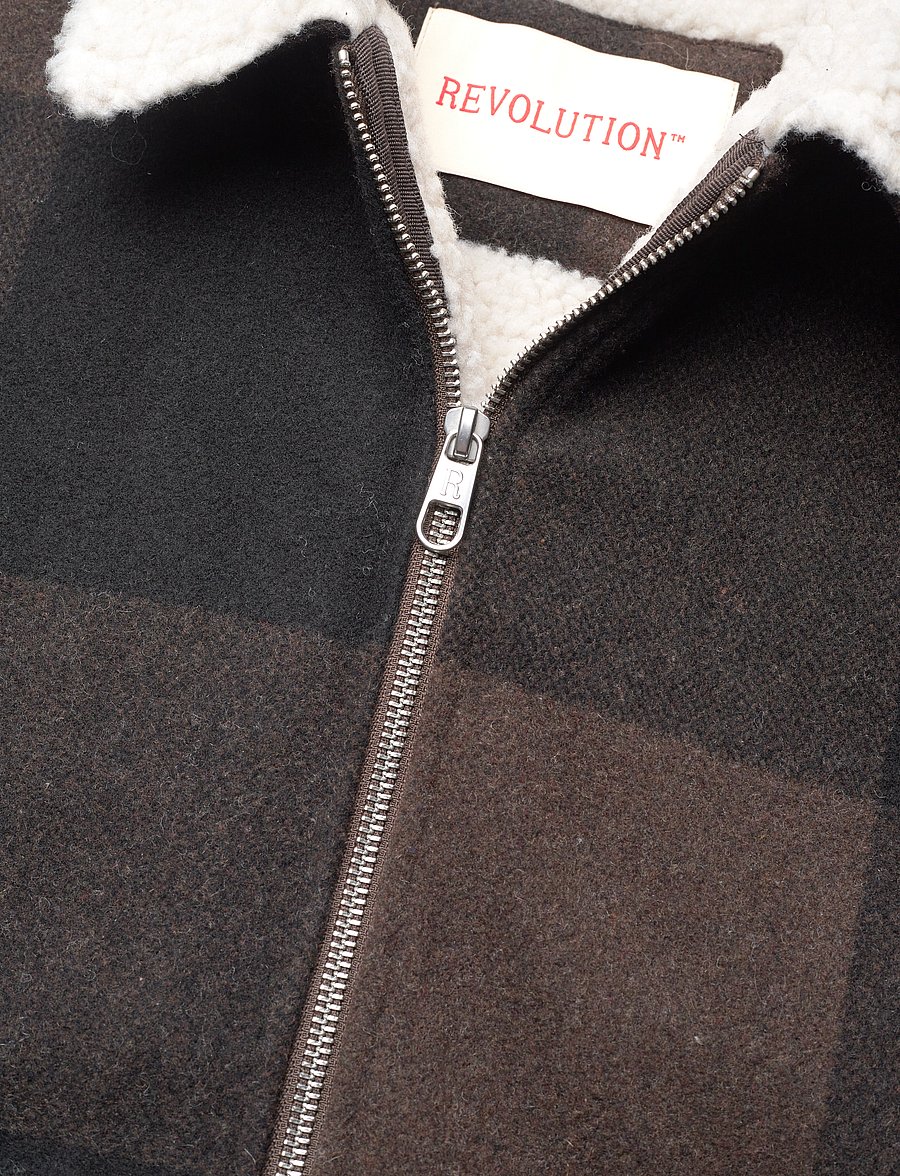 Revolution - Padded Overshirt - jackor - darkbrown - 2