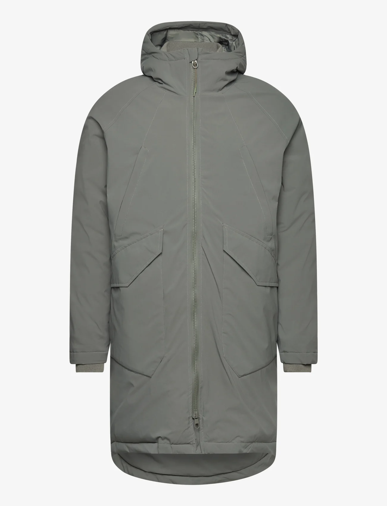 Revolution - Long technical raglan parka with Sorona padding - winter jackets - grey - 0