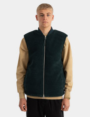 Revolution - Fleece Bomber Vest - vestid - green - 2