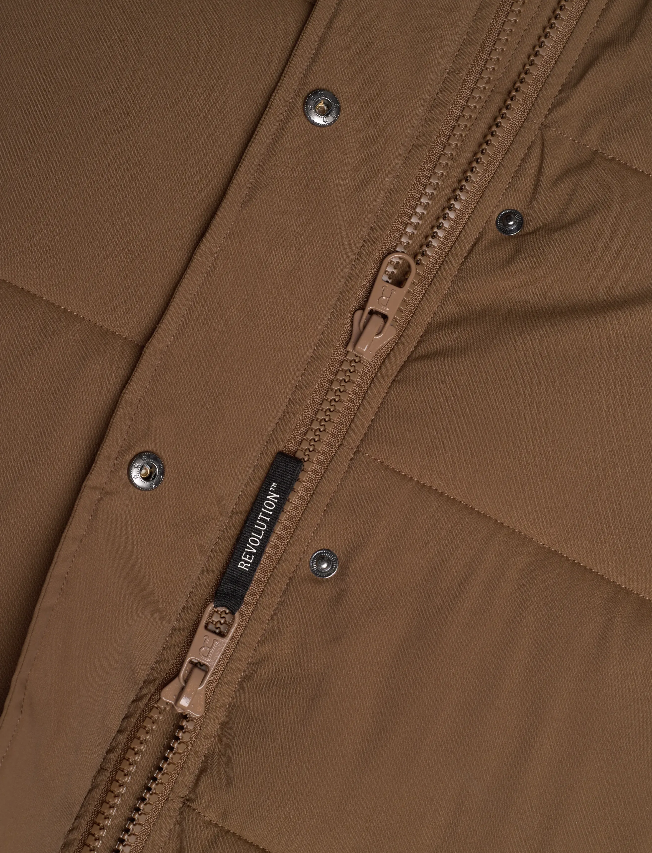 Revolution - Long Puffer Jacket - padded jackets - brown - 3