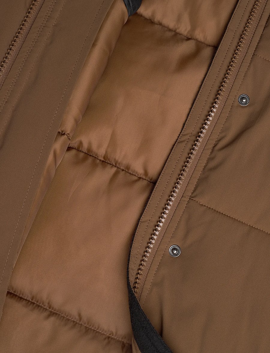 Revolution - Long Puffer Jacket - voodriga joped - brown - 4
