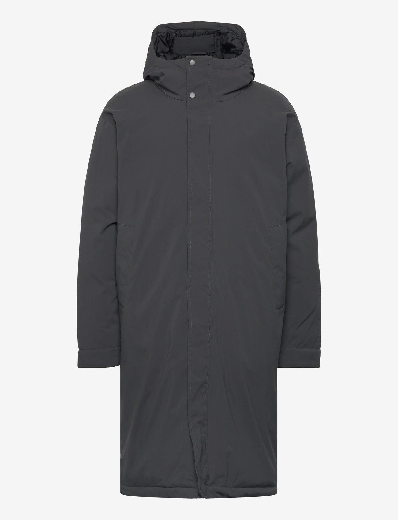 Revolution - Long Puffer Jacket - vinterjakker - darkgrey - 0