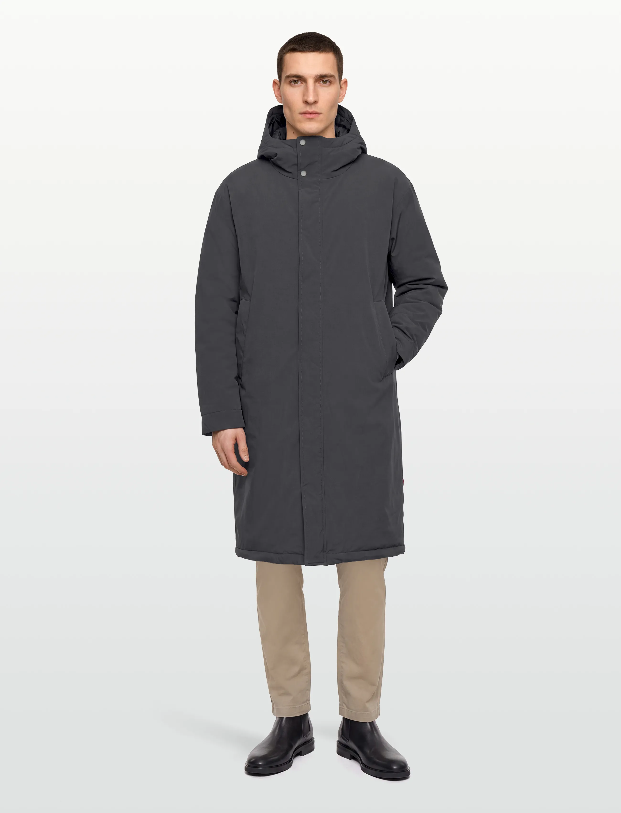 Revolution Long Puffer Jacket, XL, Jackets, Grau - Parkas, Männerswear