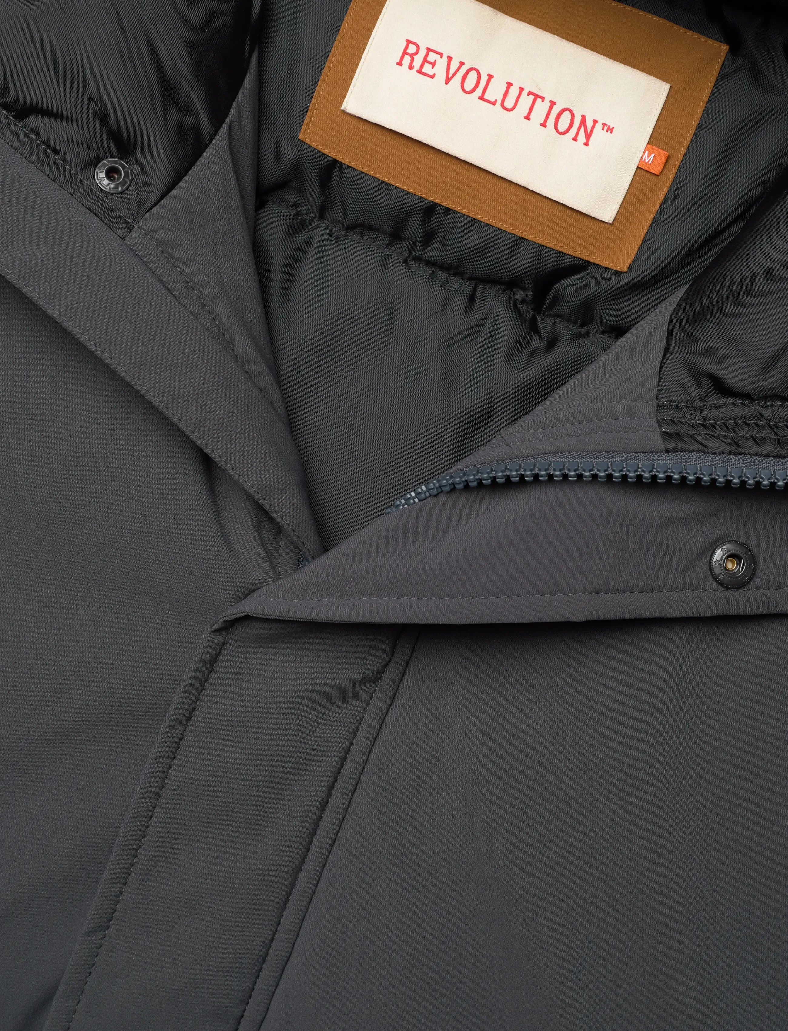 Revolution - Long Puffer Jacket - lyhyet takit - darkgrey - 2