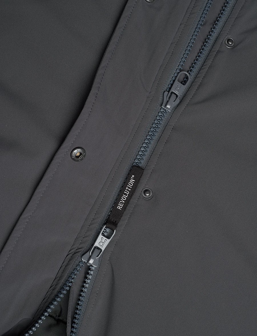 Revolution - Long Puffer Jacket - parkas - darkgrey - 3