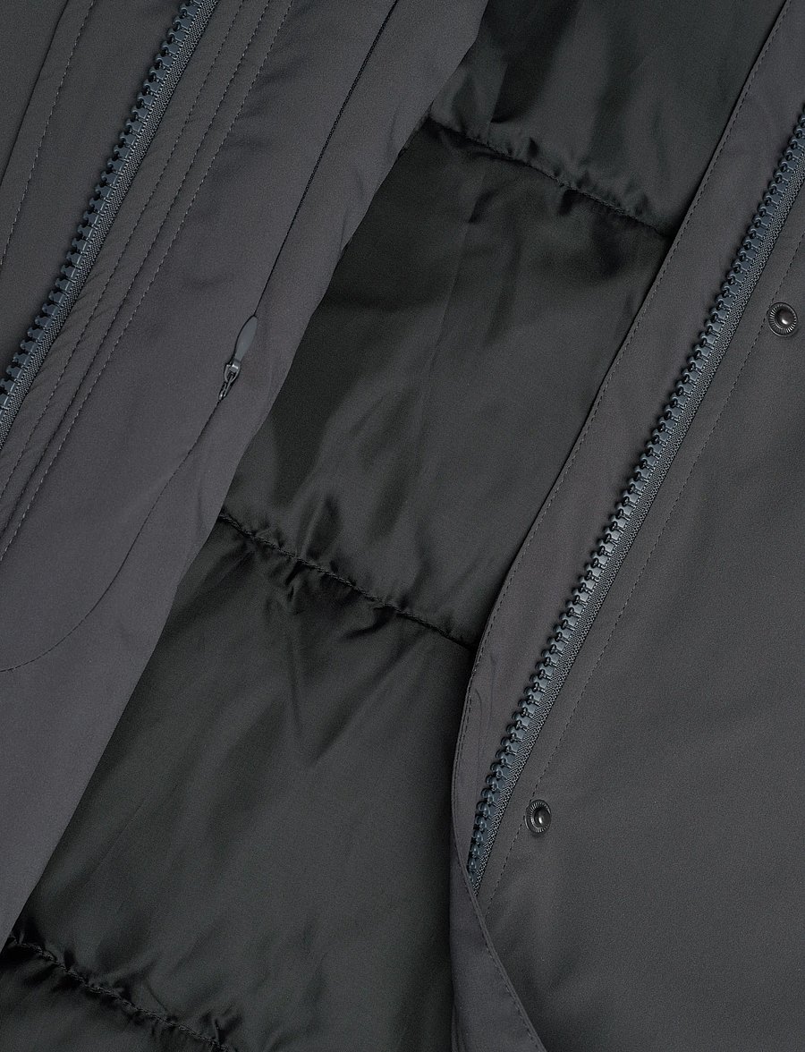 Revolution - Long Puffer Jacket - parkas - darkgrey - 4