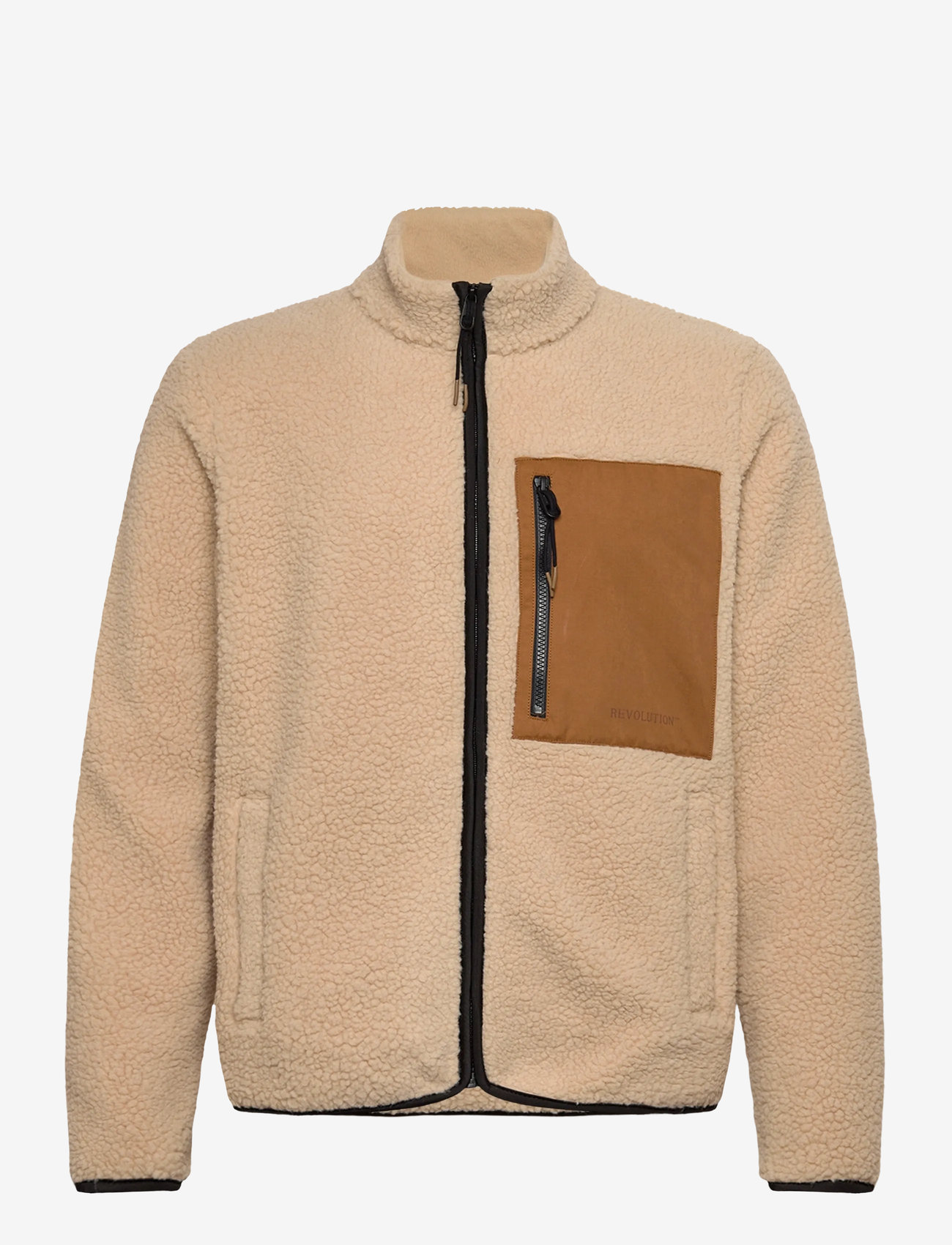 Revolution - Pocket Teddy Jacket - sweatshirts - beige - 0
