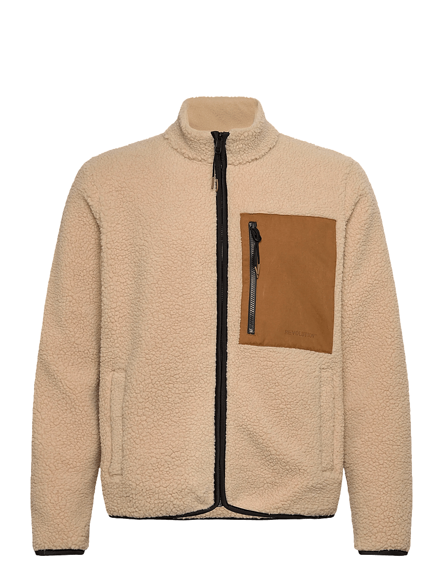 Revolution - Pocket Teddy Jacket - teddytröjor - beige - 0