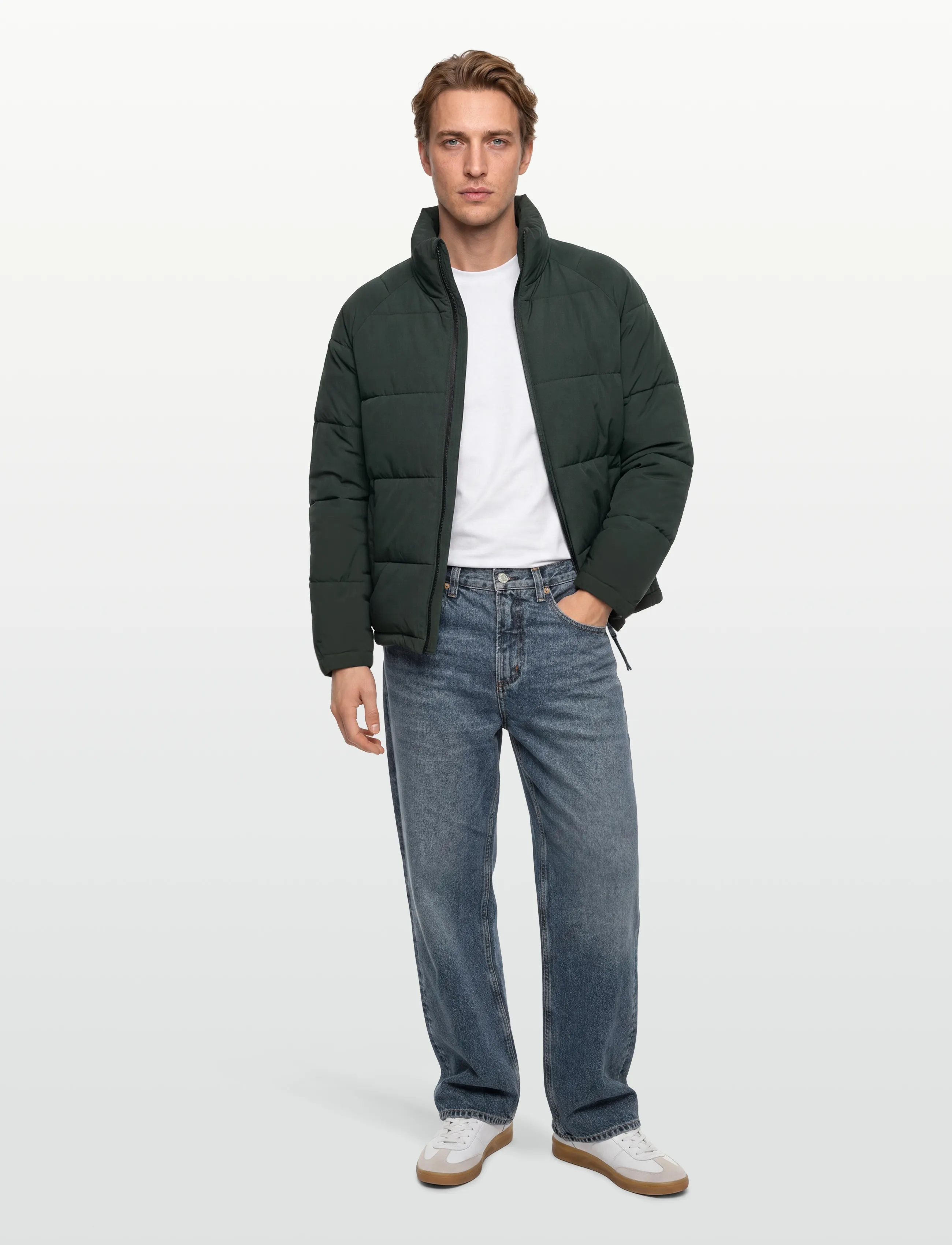 Revolution Raglan Puffer, S, Jackets, Grün - Padded Männerswear