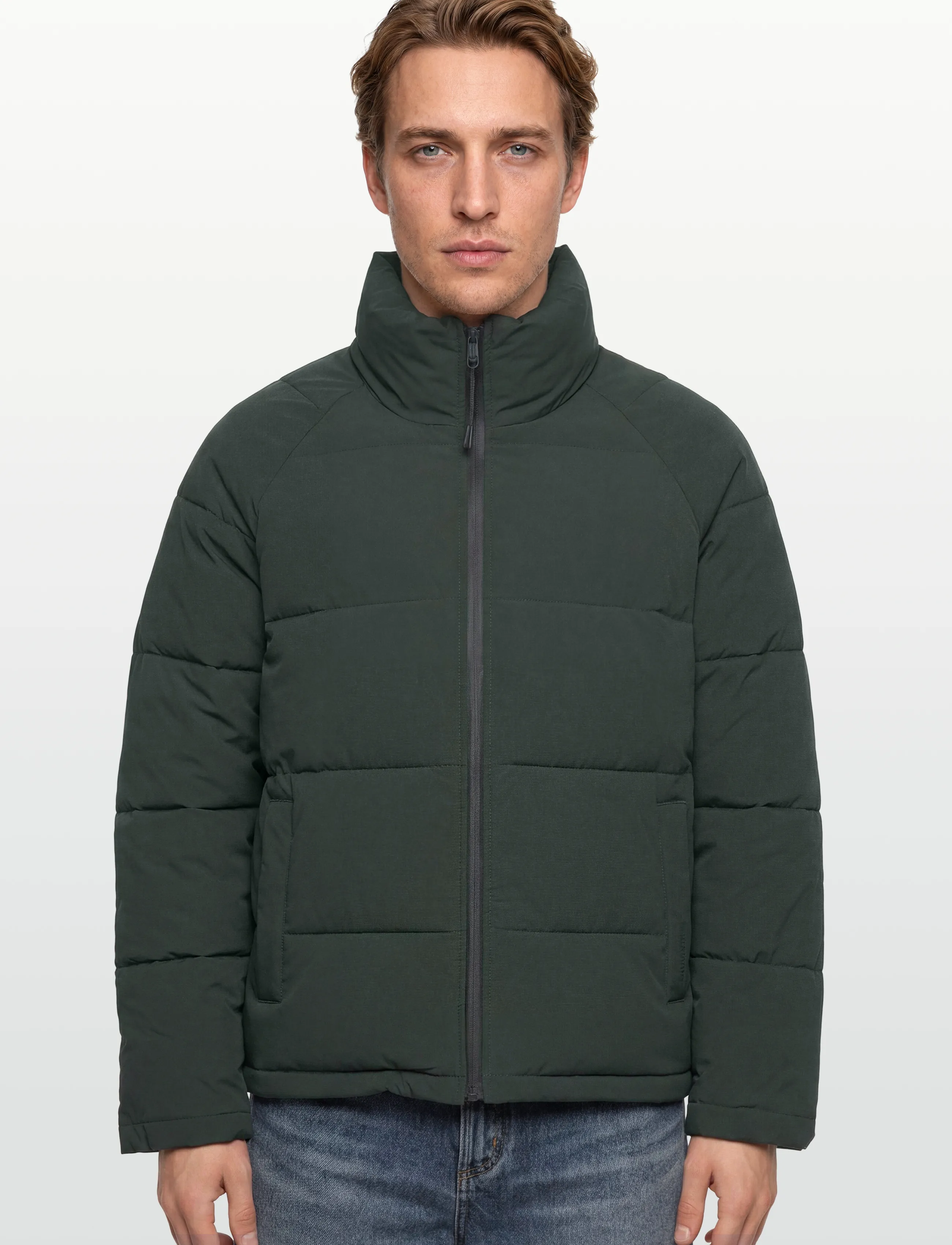 Revolution - Raglan Puffer - vinterjakker - darkgreen - 3